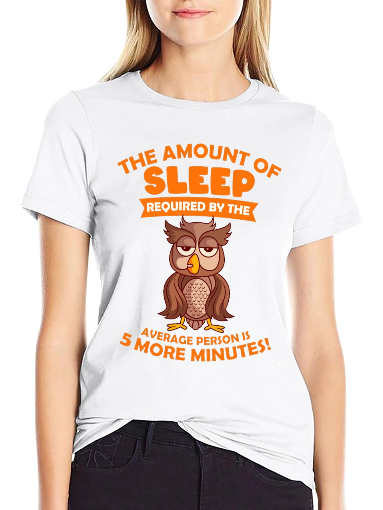 Funny Sleepy Owl Graphic T-Shirt