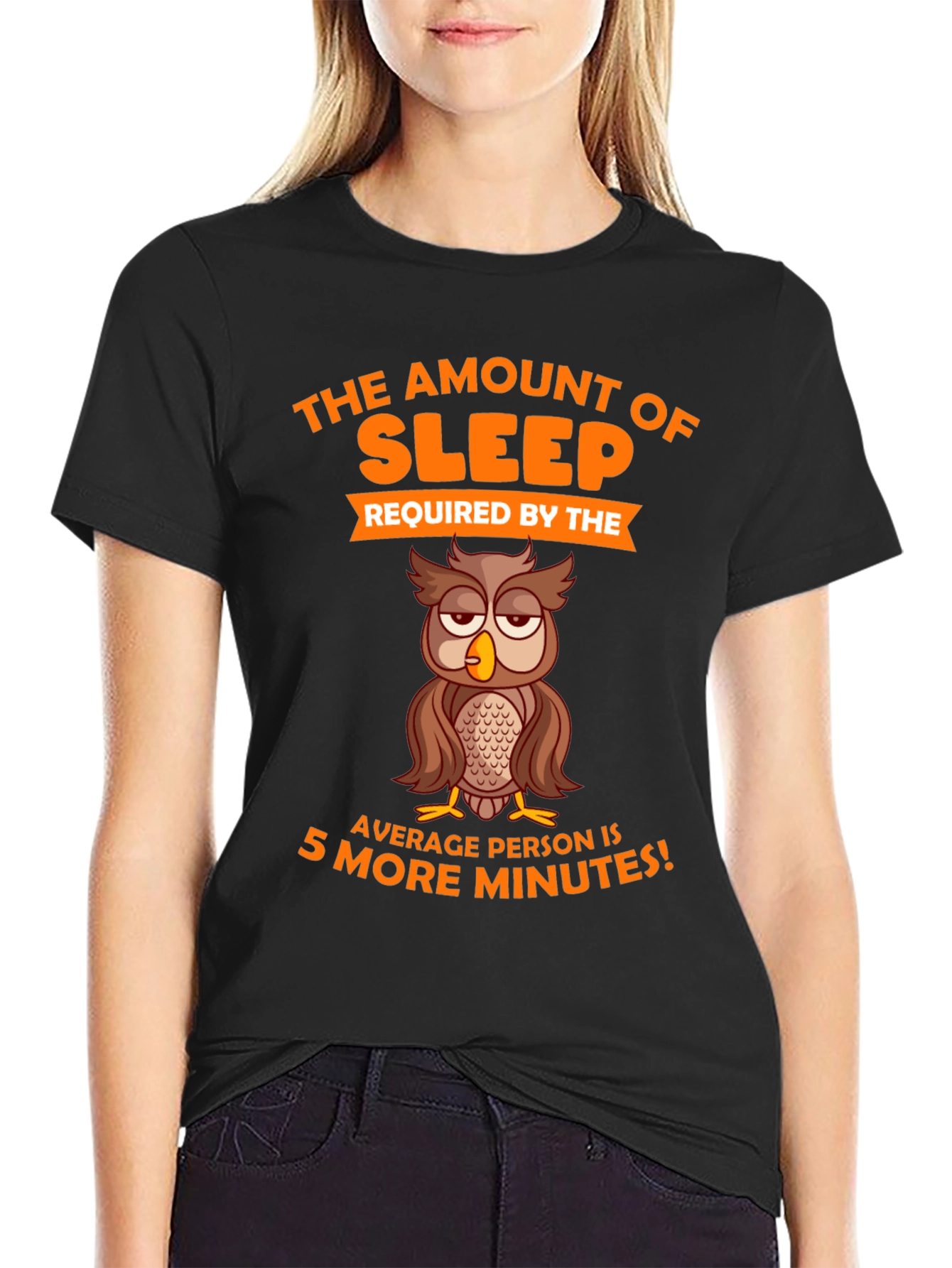 Funny Sleepy Owl Graphic T-Shirt