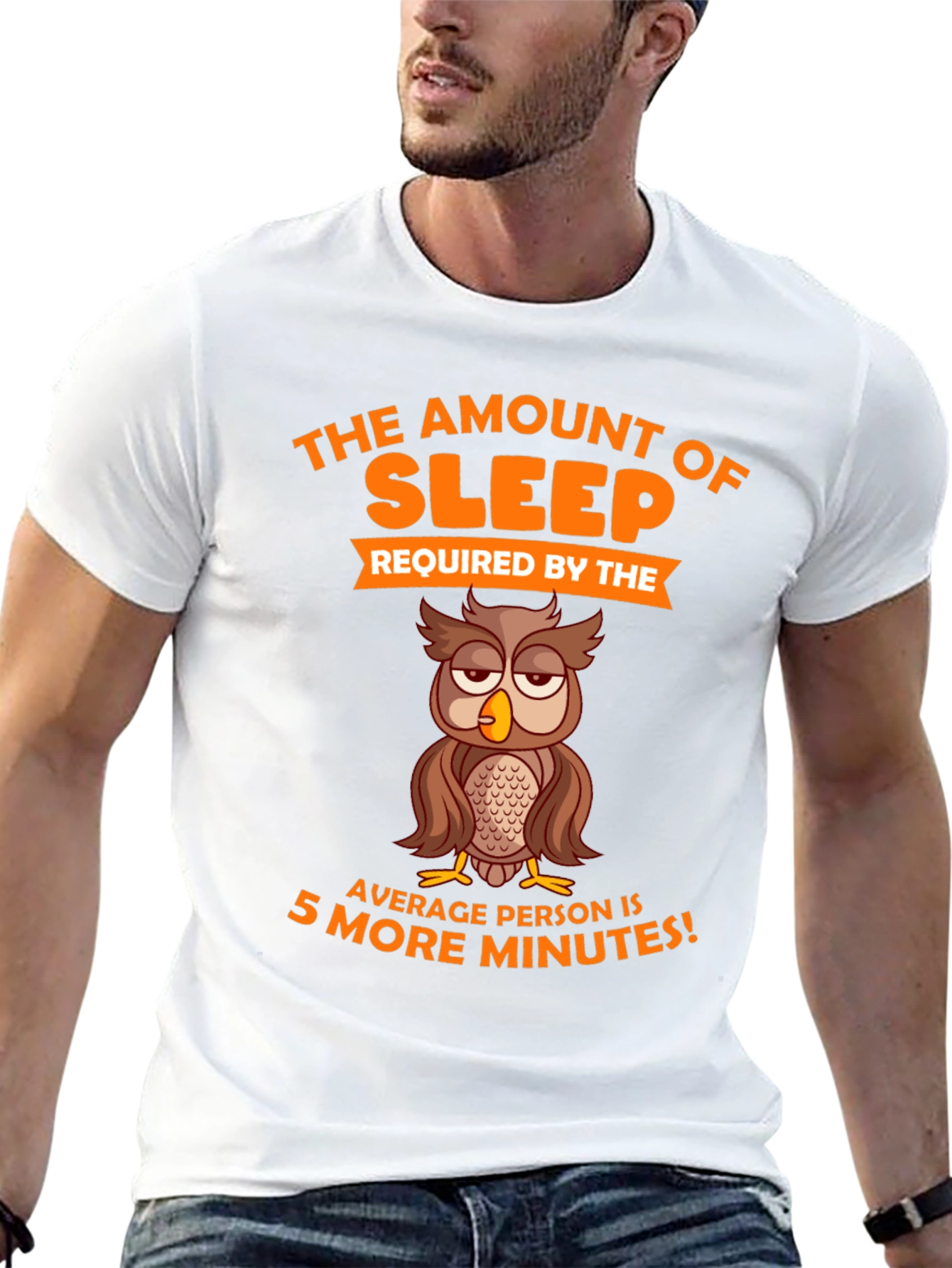 Funny Sleepy Owl Graphic T-Shirt