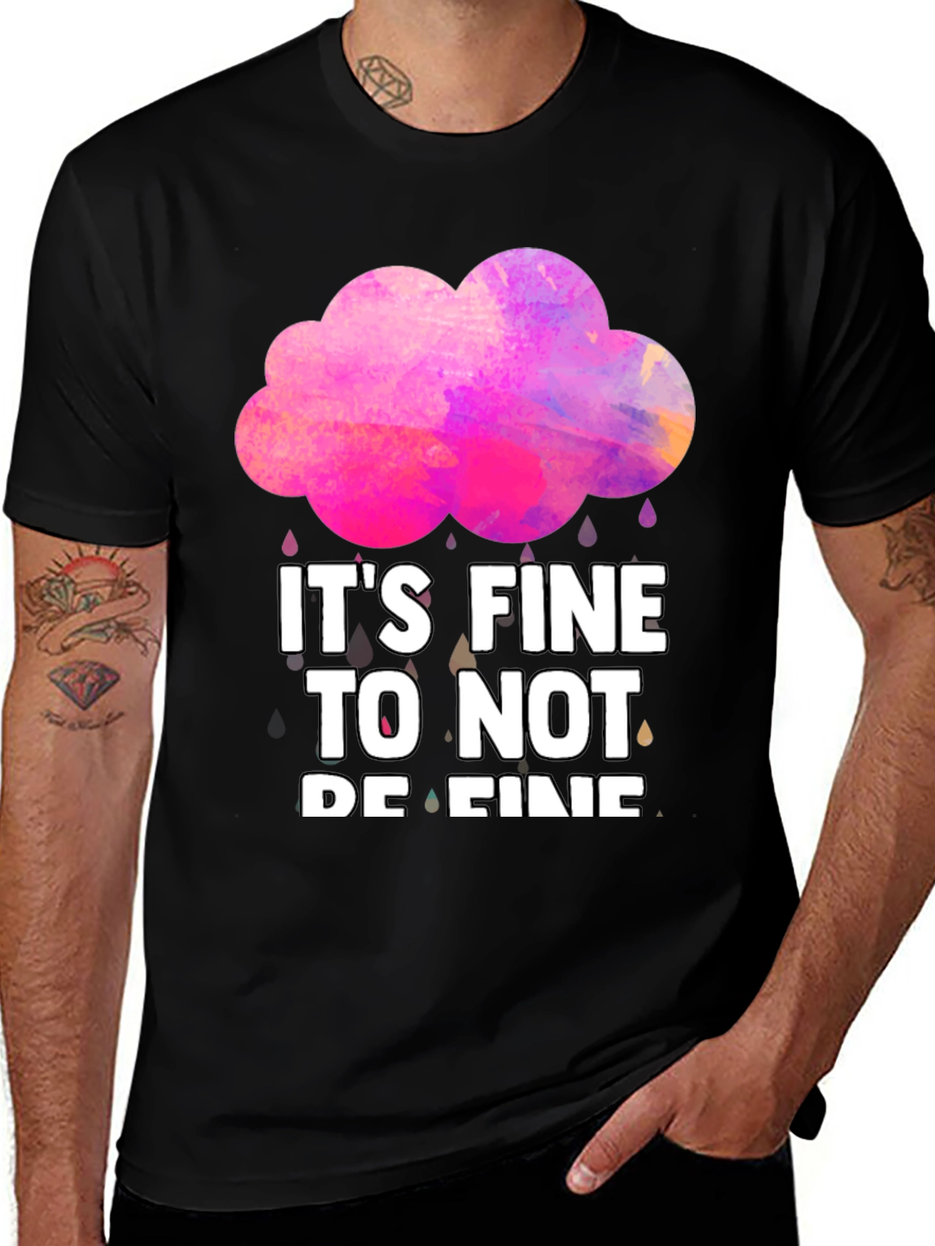 Its Fine To Not Be Fine Graphic Tee