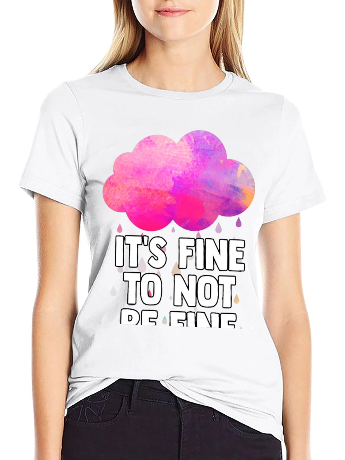 Its Fine To Not Be Fine Graphic Tee