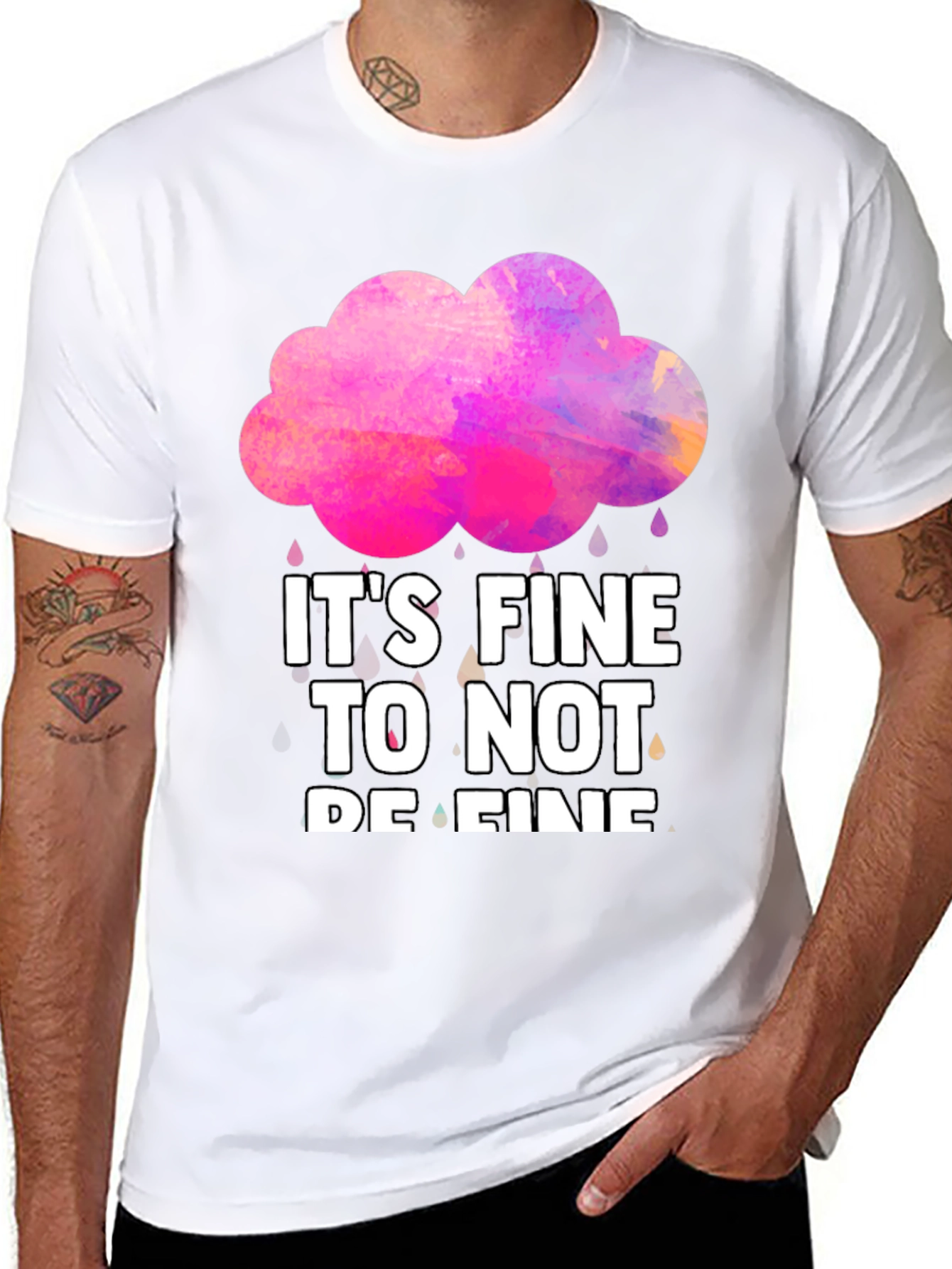 Its Fine To Not Be Fine Graphic Tee