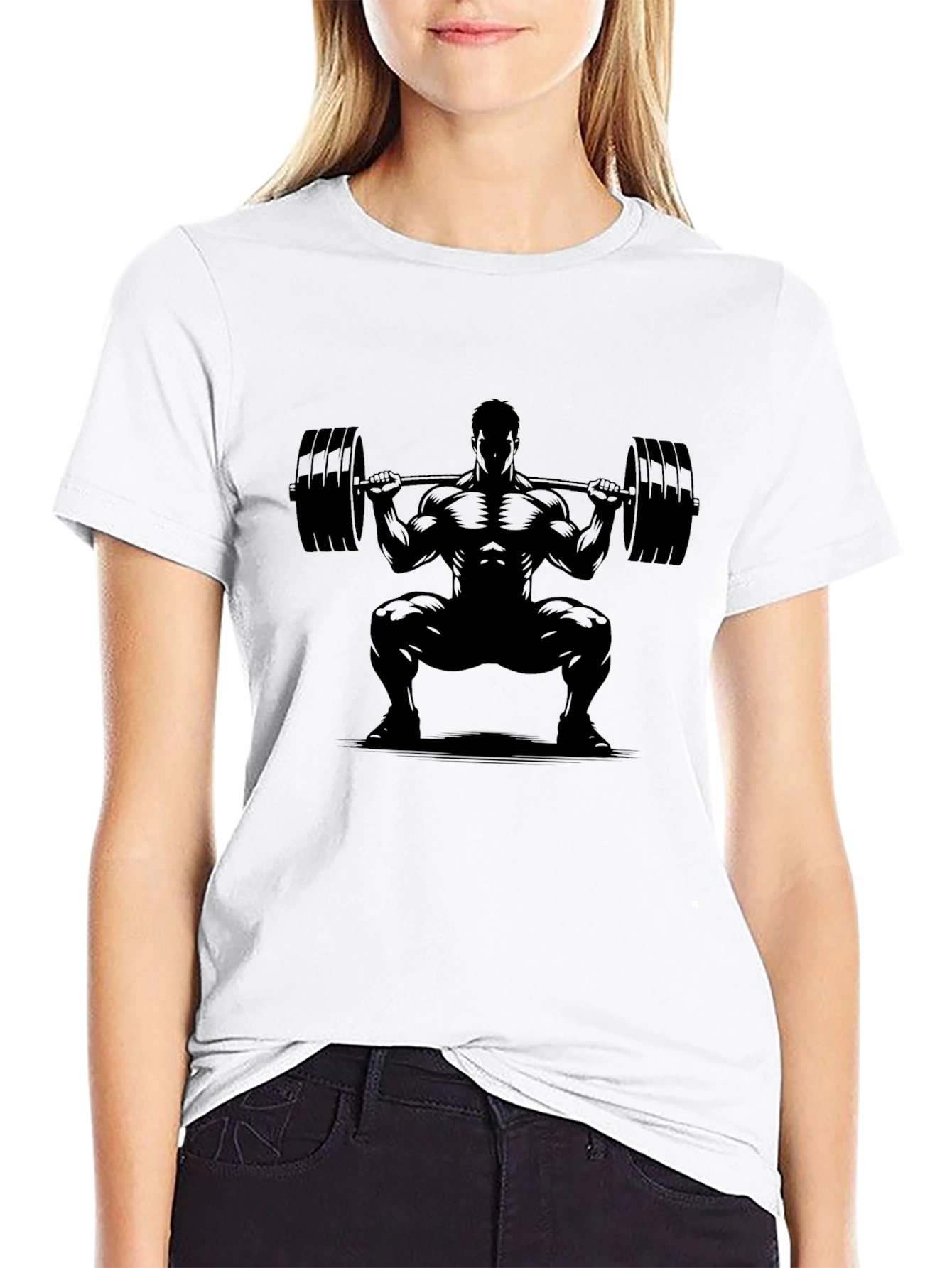 Weightlifting Squat Black T-Shirt
