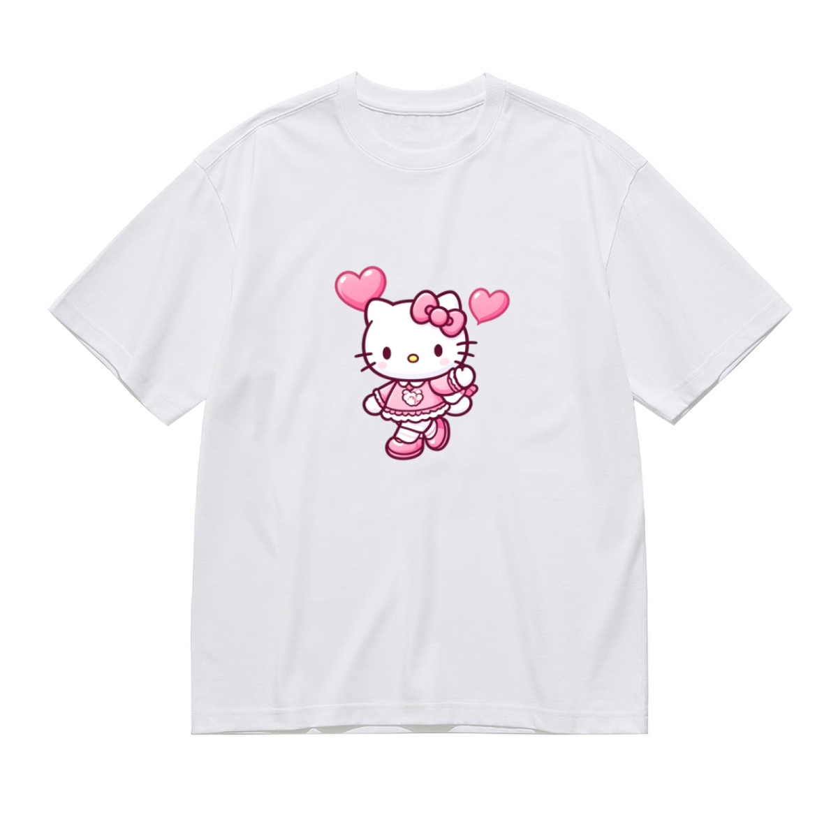 Sweet Heart?Decor Hello Kitty Lovely Plus Size Ladies Casual Tee