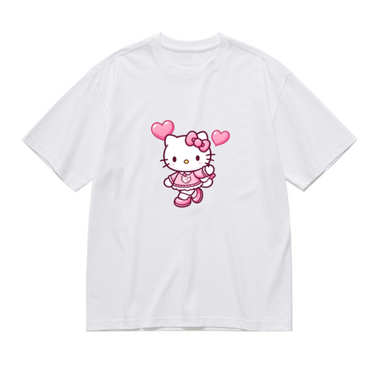 Sweet Heart?Decor Hello Kitty Lovely Plus Size Ladies Casual Tee