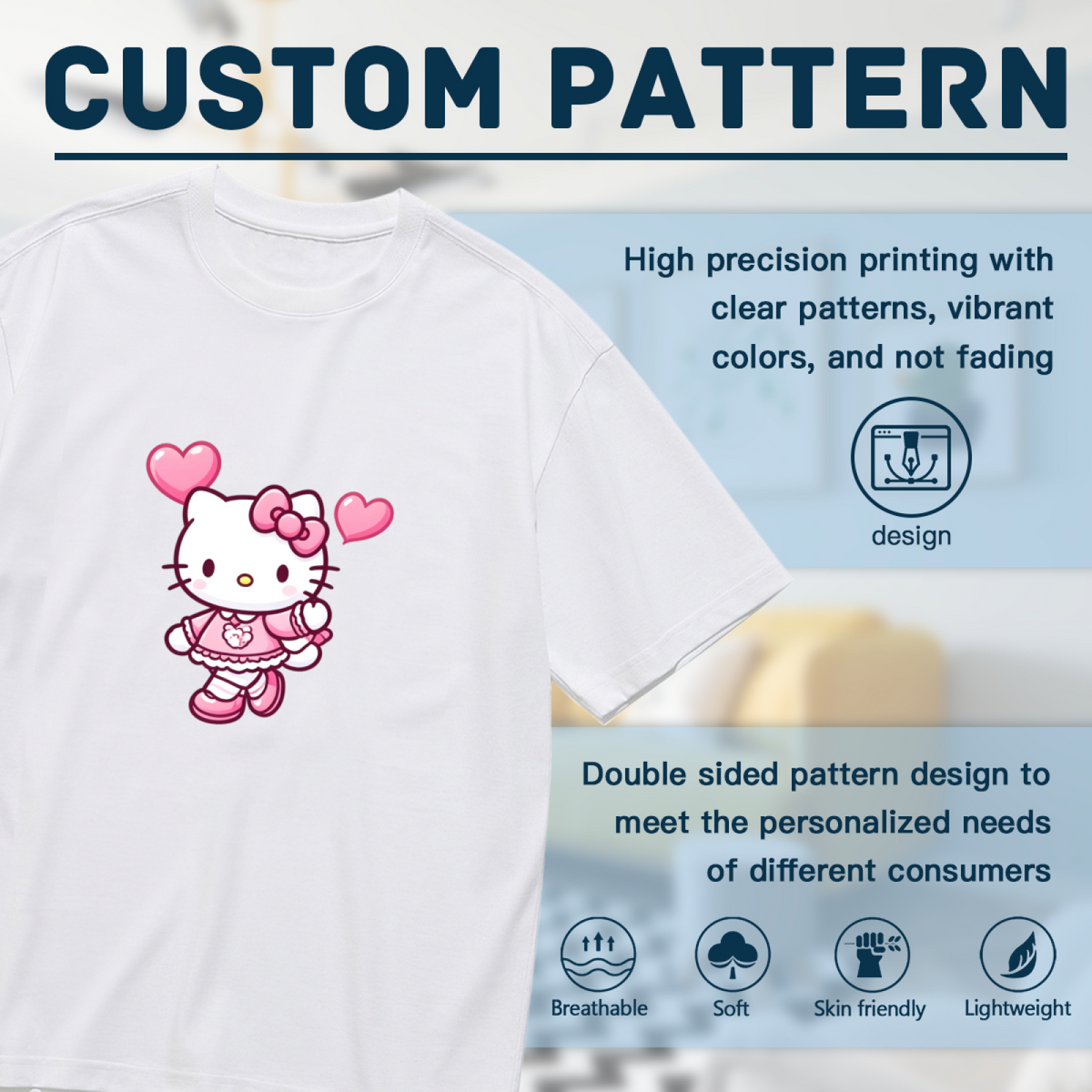 Sweet Heart?Decor Hello Kitty Lovely Plus Size Ladies Casual Tee