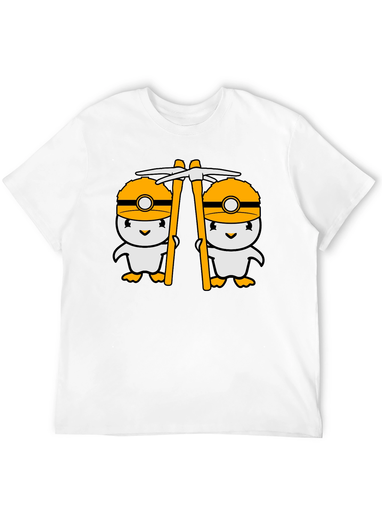 Cute Miner Duck T-Shirt - Black Cotton Tee
