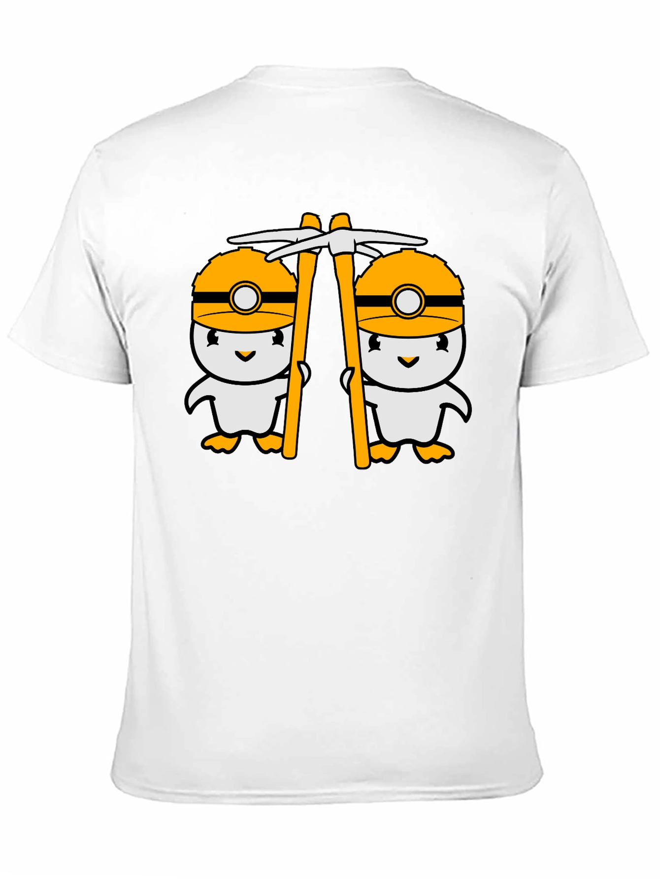 Cute Miner Duck T-Shirt - Black Cotton Tee