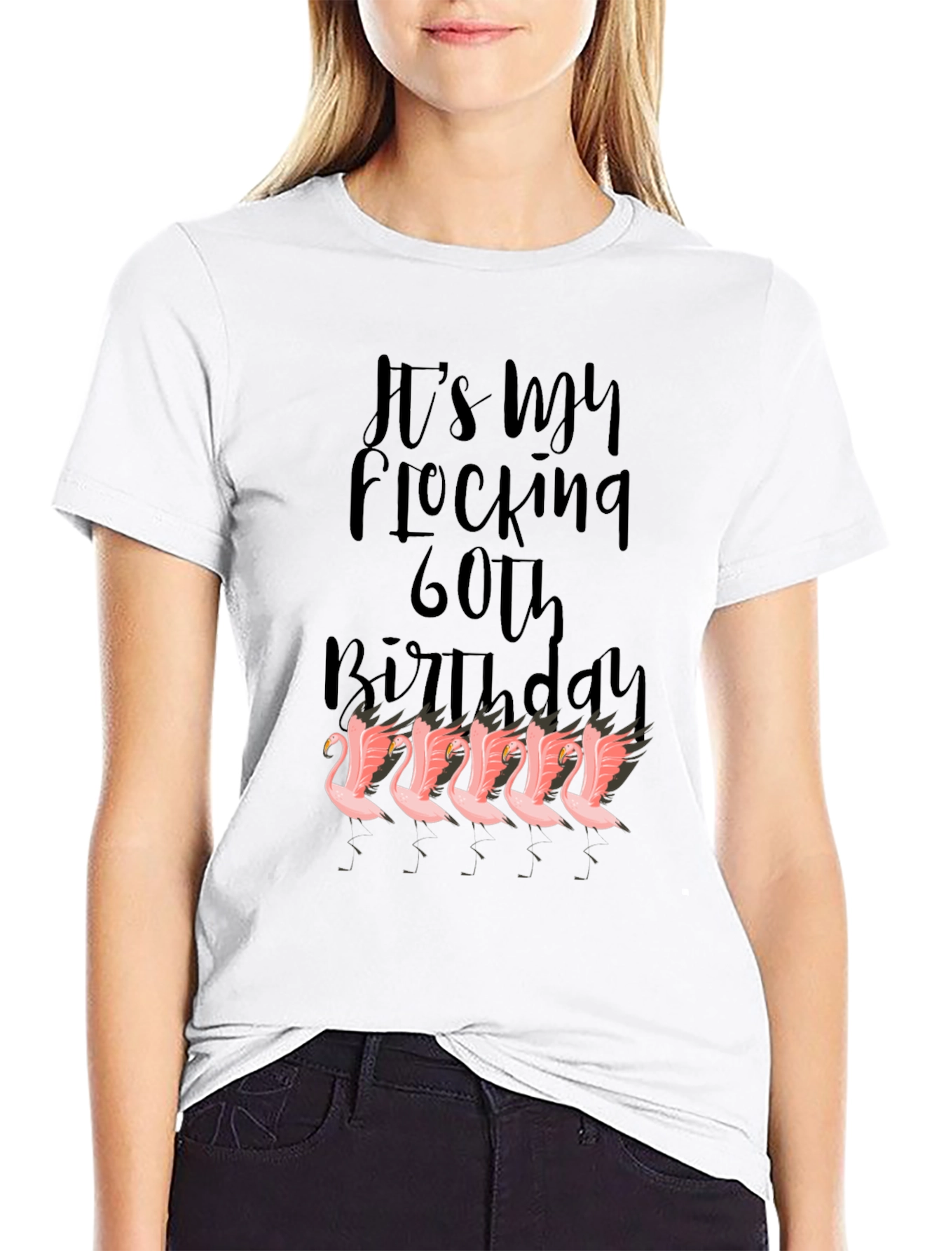 Funny 60th Birthday Flamingo Graphic T-Shirt
