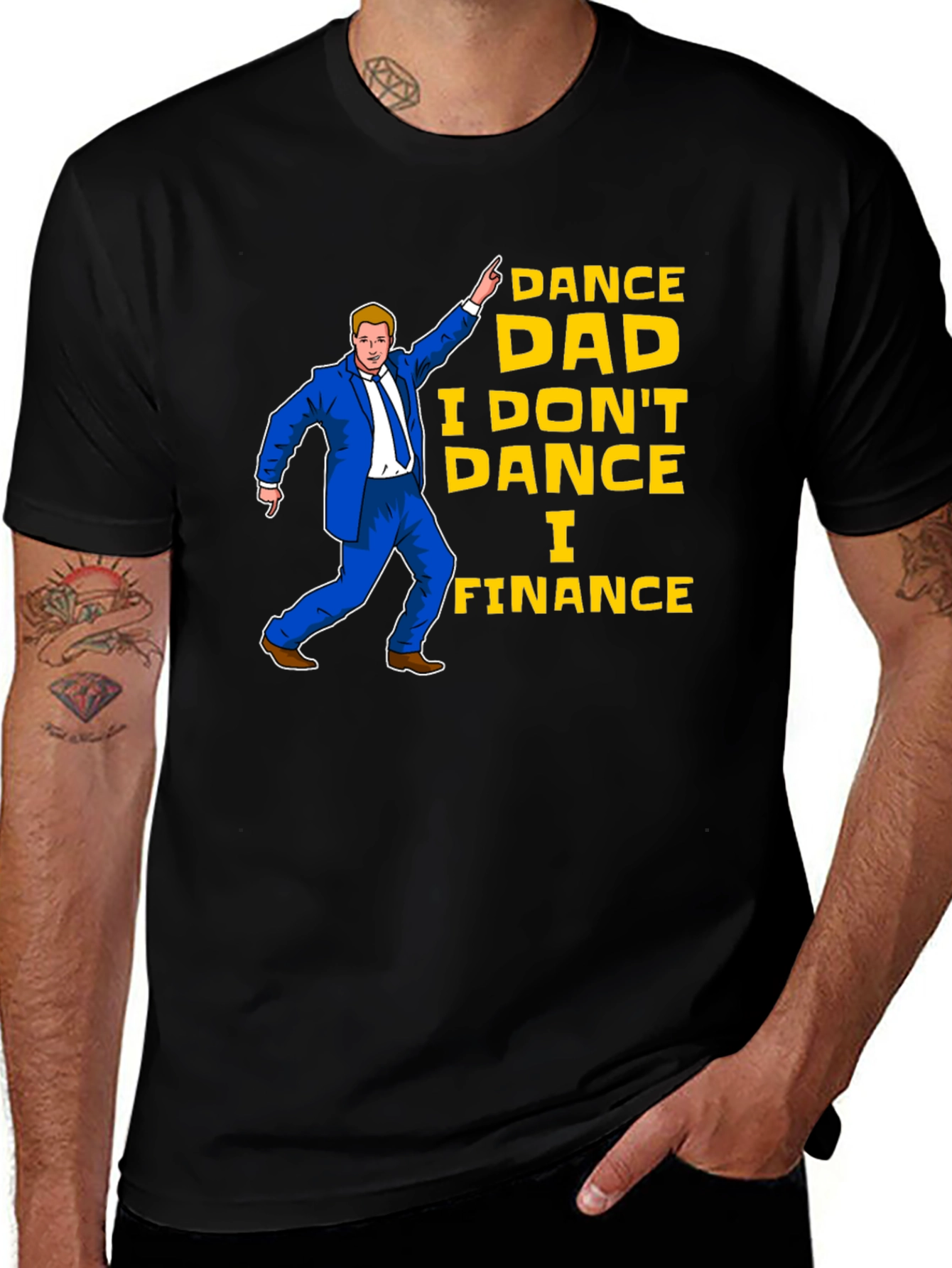 Dance Dad Finance Black T-Shirt