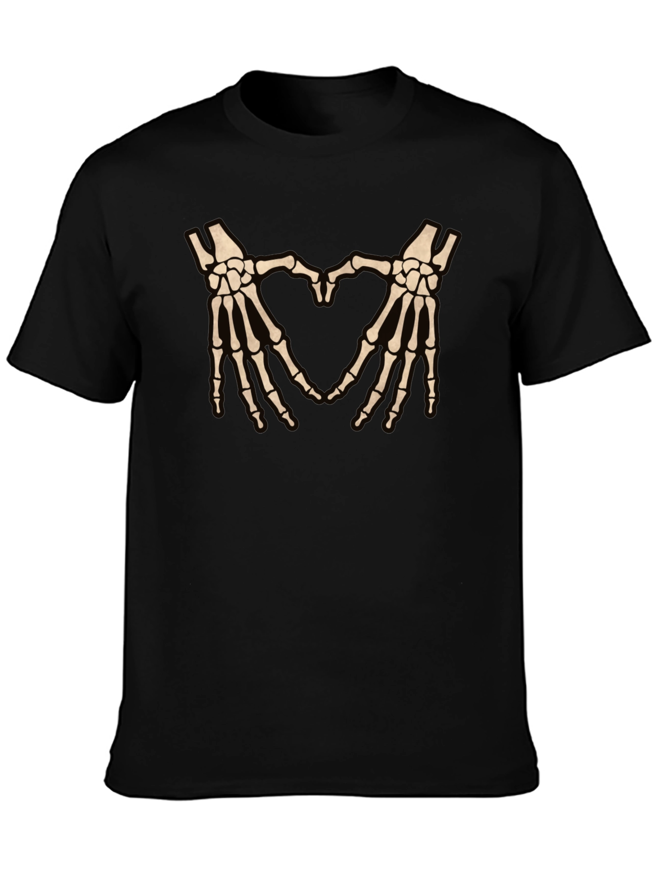 Skeleton Hands Heart Graphic T-Shirt