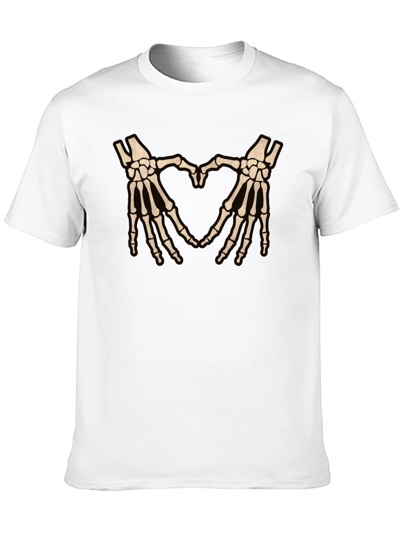 Skeleton Hands Heart Graphic T-Shirt