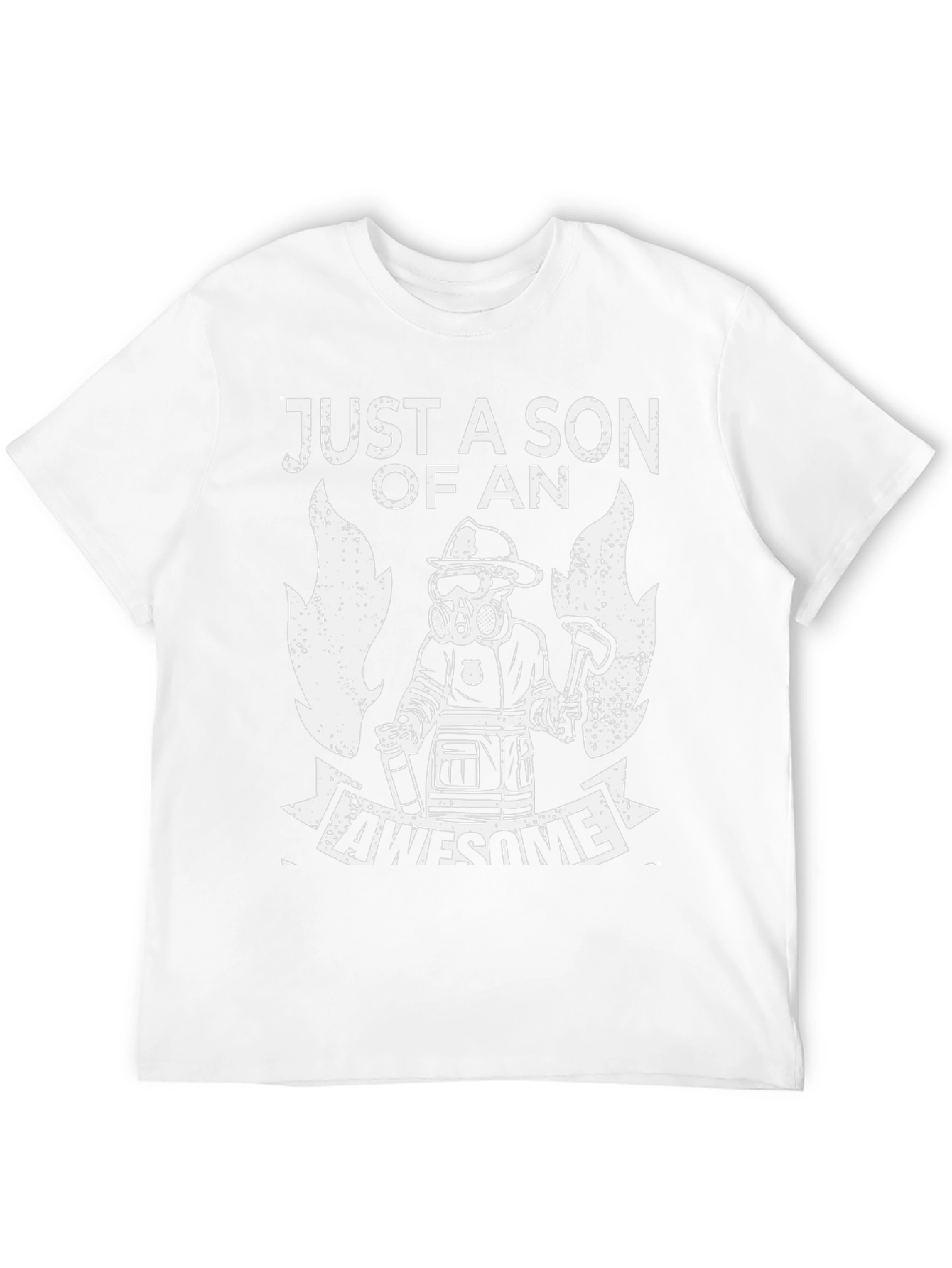 Firefighter Son T-Shirt Awesome Fireman Dad Gift