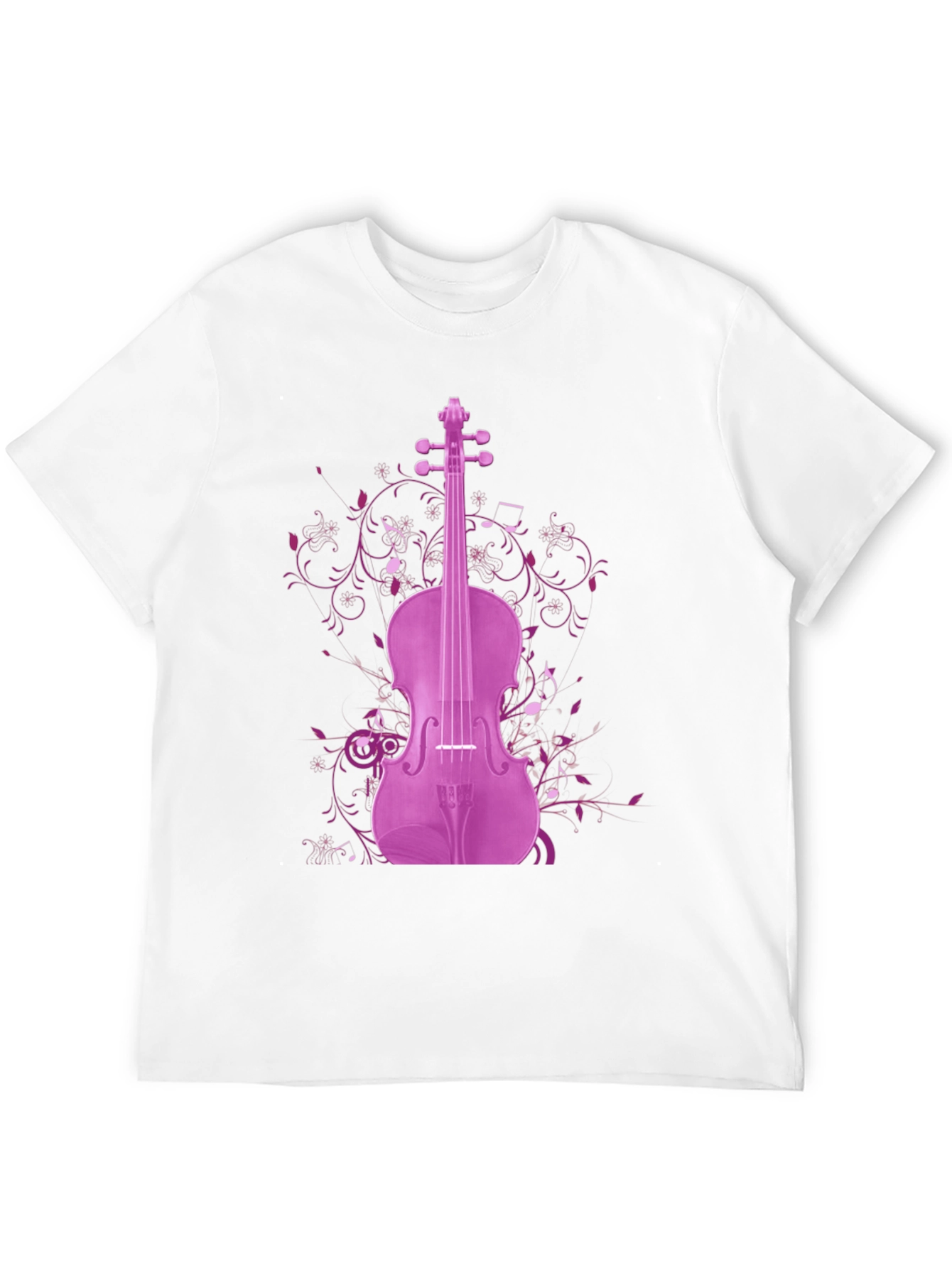 Musical Violin Graphic Tee - Black