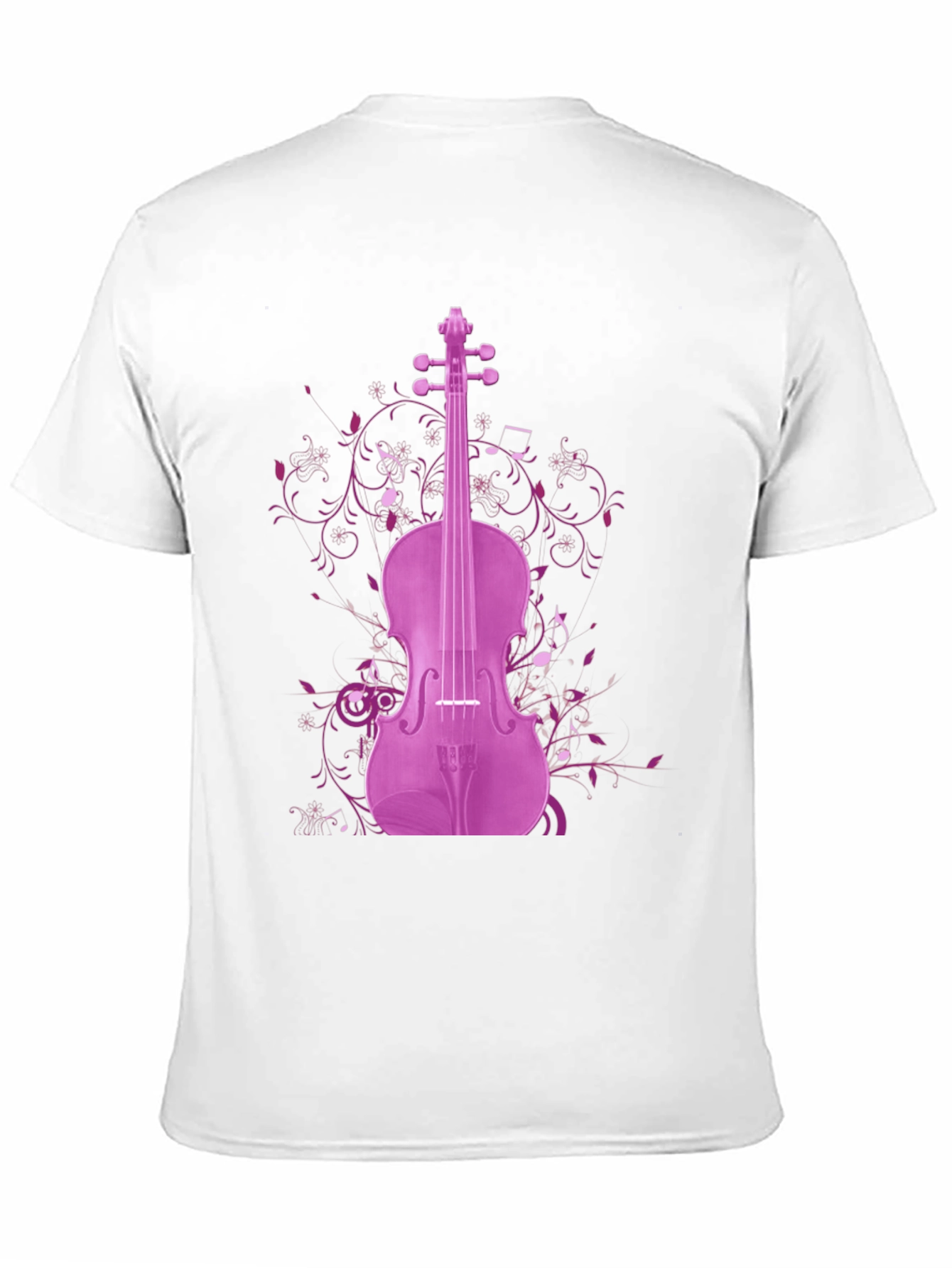 Musical Violin Graphic Tee - Black