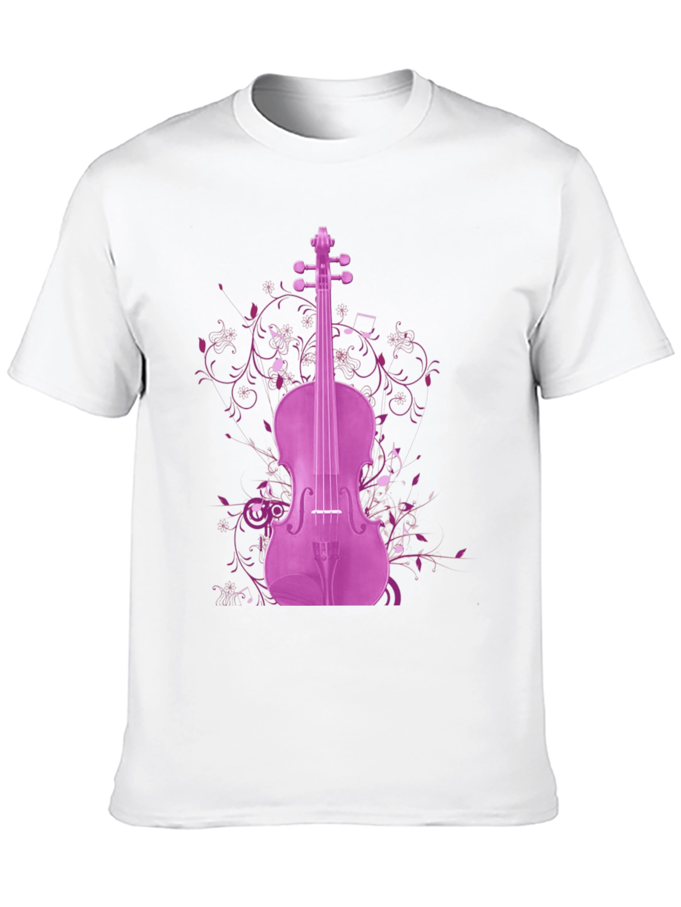 Musical Violin Graphic Tee - Black