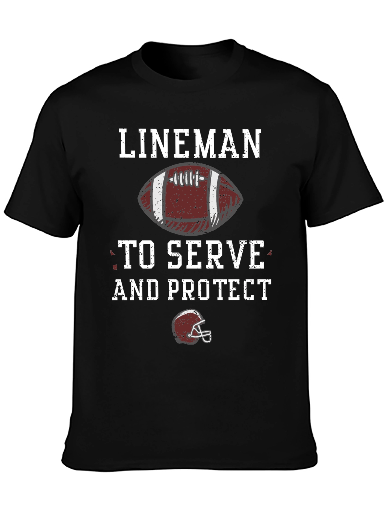 Lineman Football T-Shirt - Serve and Protect