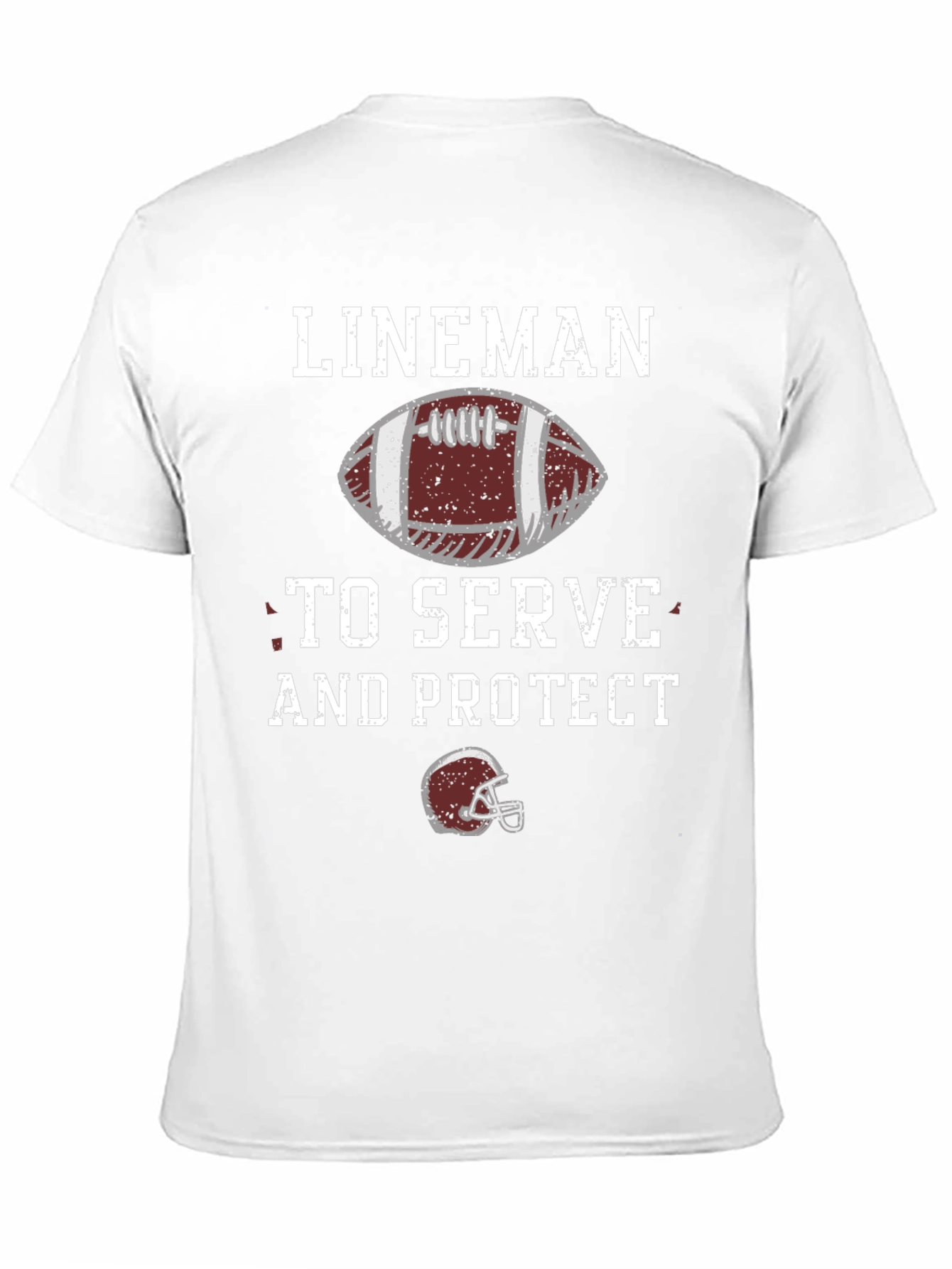 Lineman Football T-Shirt - Serve and Protect