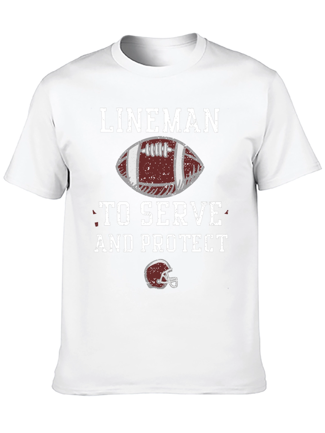 Lineman Football T-Shirt - Serve and Protect