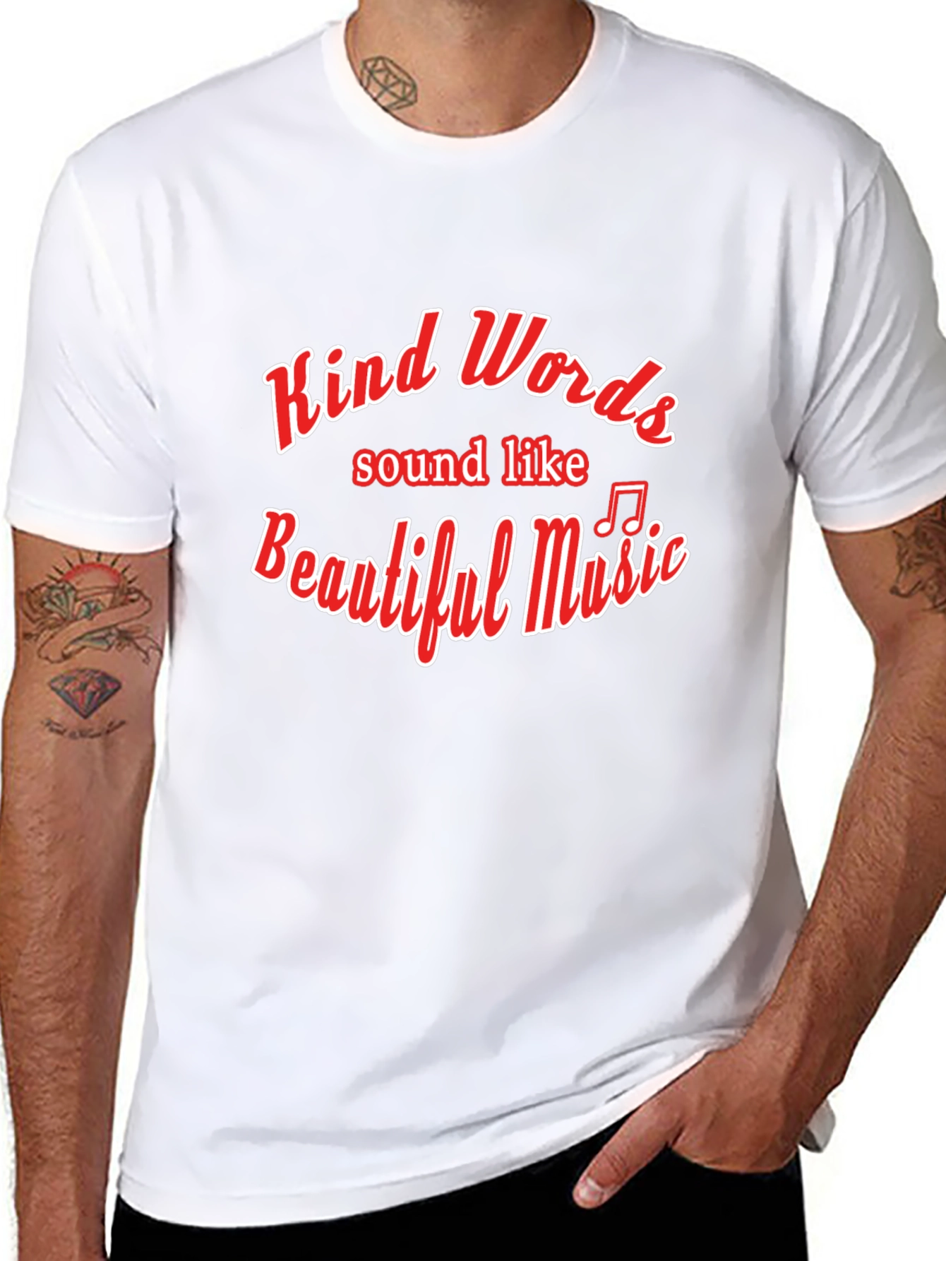 Kind Words Music T-Shirt - Black Crew Neck