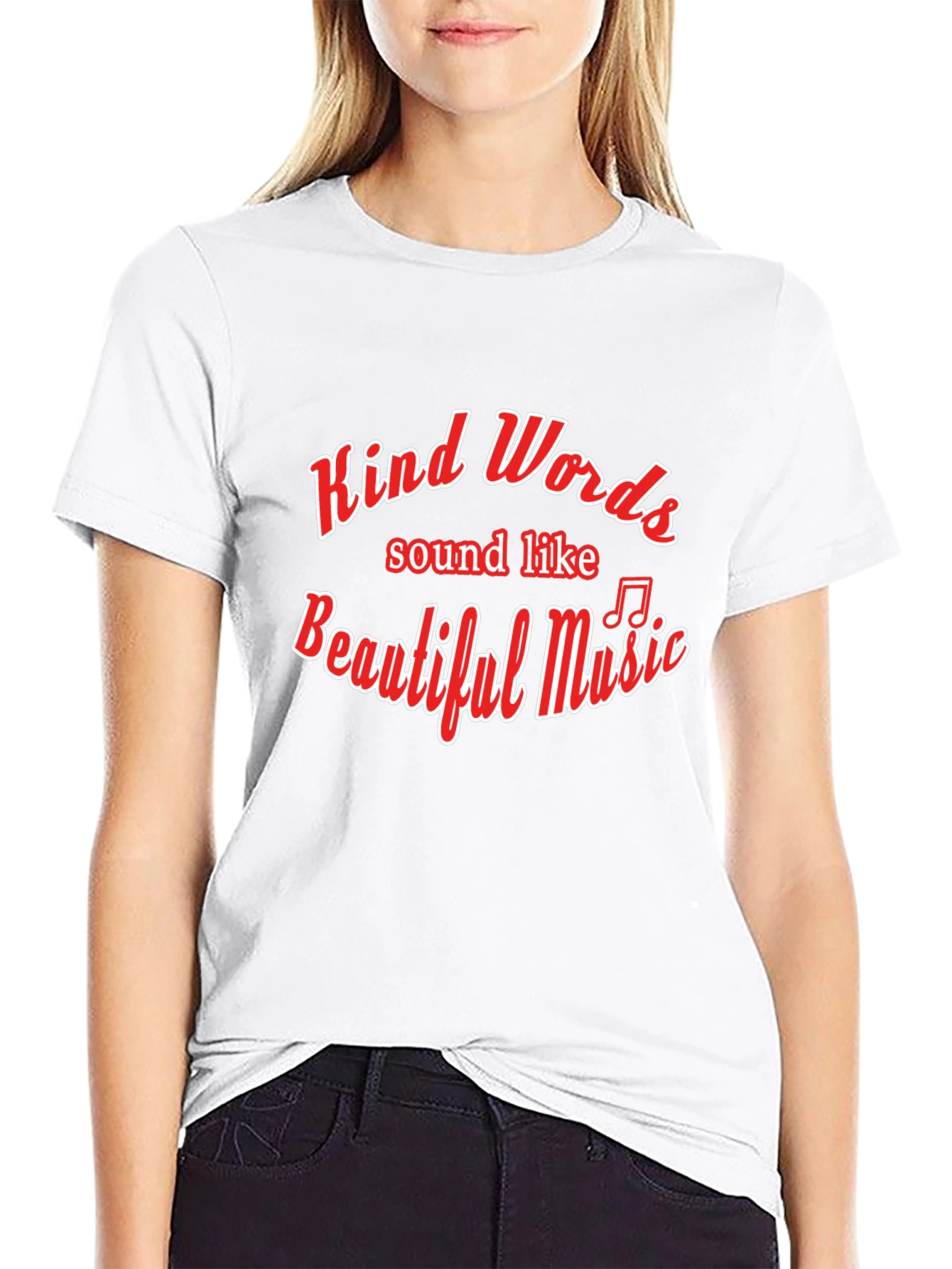 Kind Words Music T-Shirt - Black Crew Neck