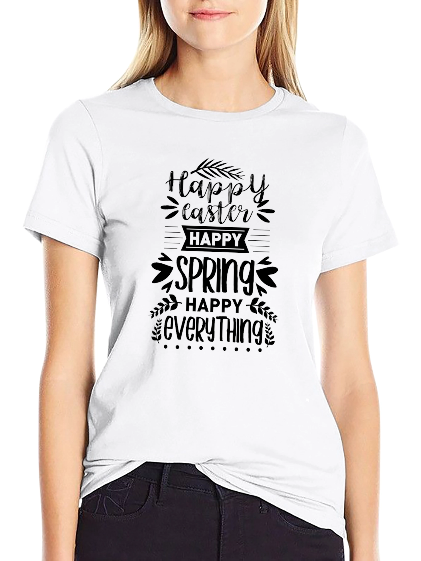Happy Easter Spring Everything Graphic Tee