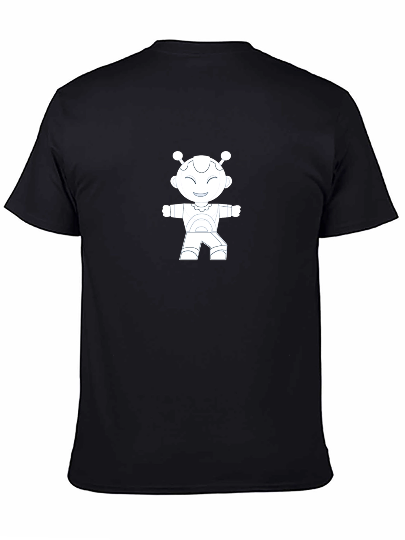 Robot Graphic Tee - Cool Black Shirt