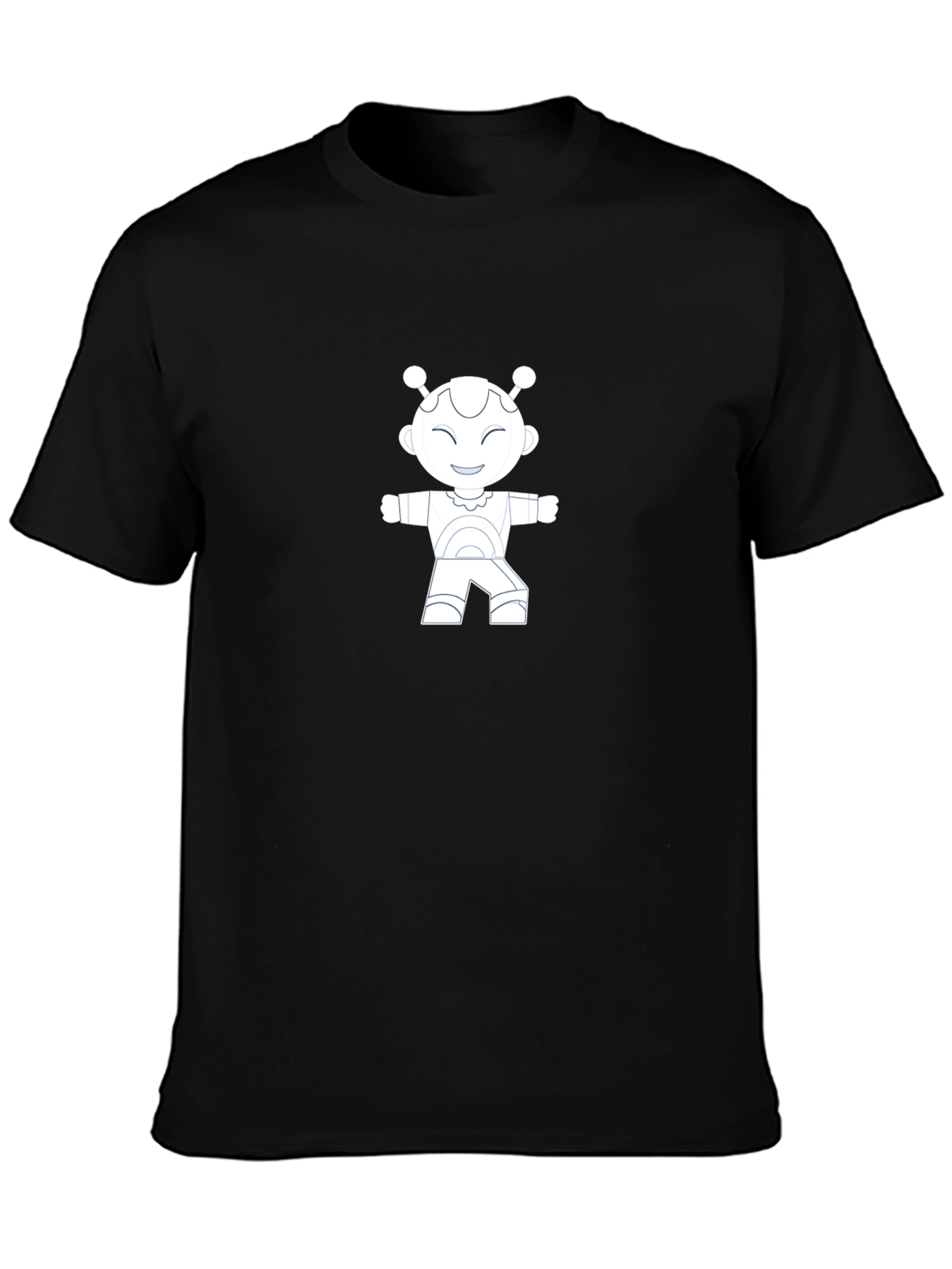 Robot Graphic Tee - Cool Black Shirt