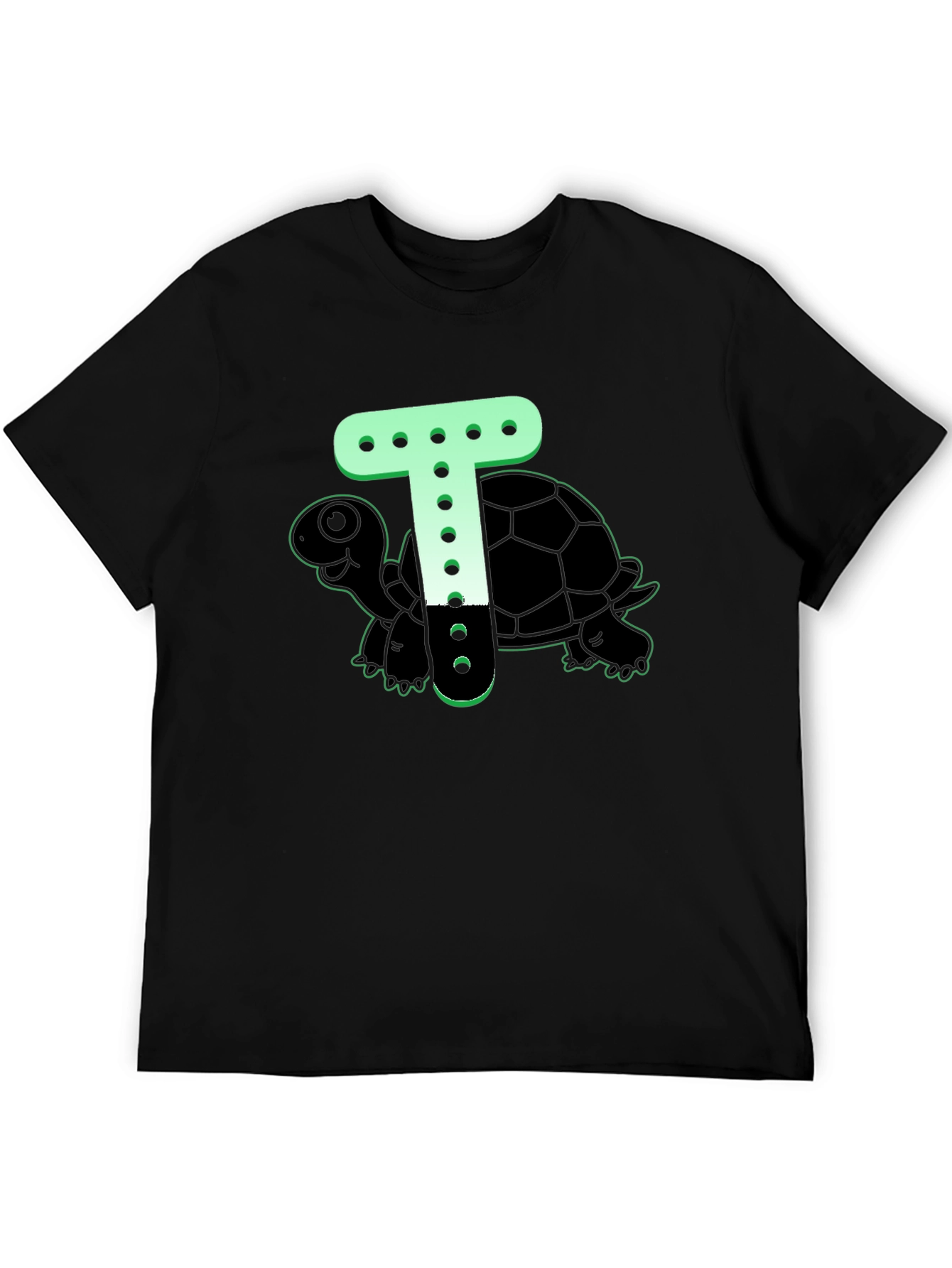 Turtle T-Shirt - Cartoon Letter Design