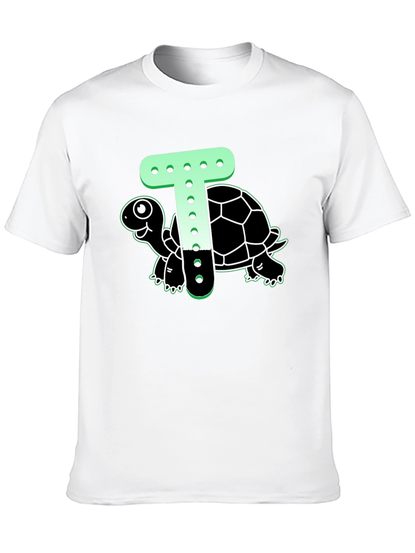 Turtle T-Shirt - Cartoon Letter Design