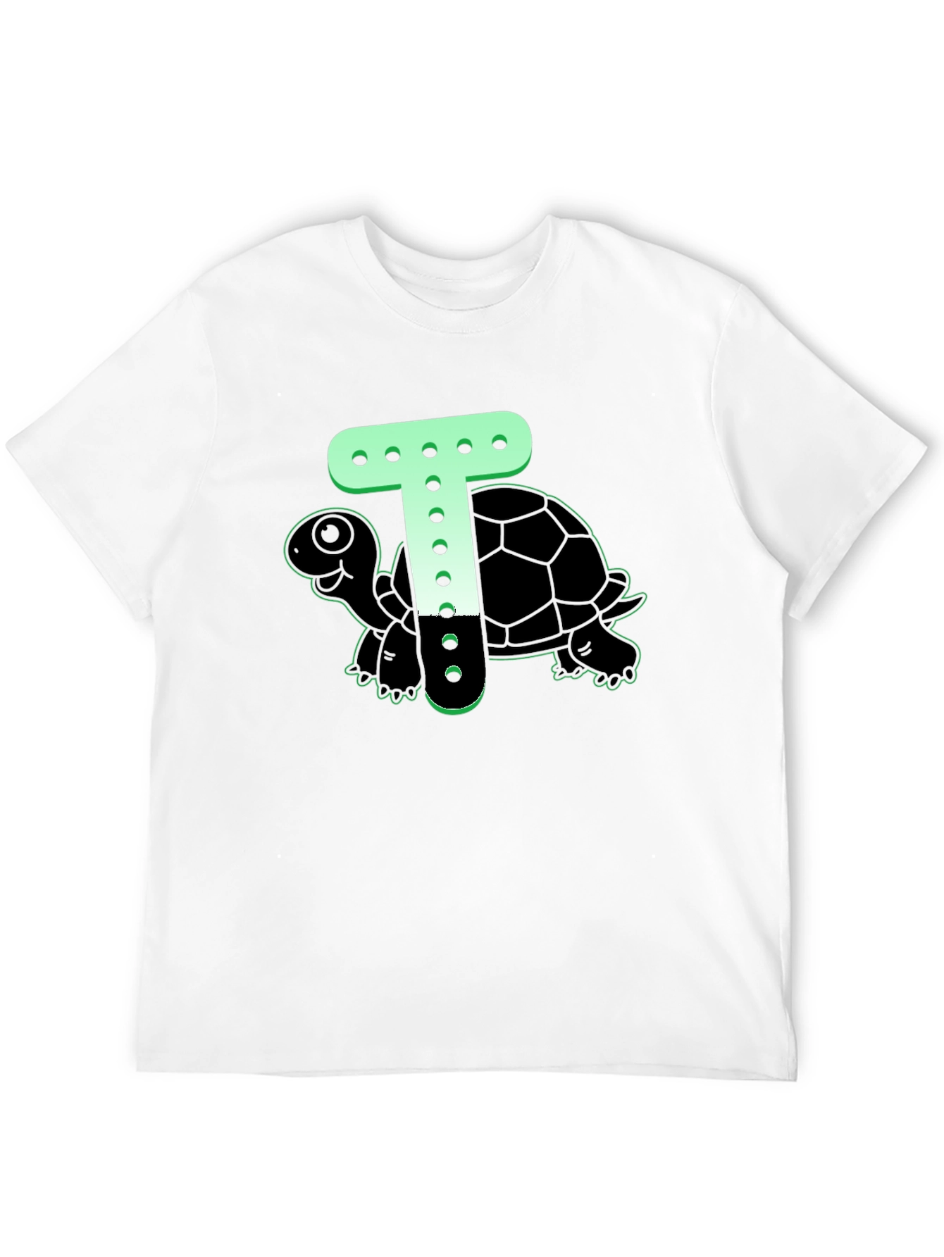 Turtle T-Shirt - Cartoon Letter Design