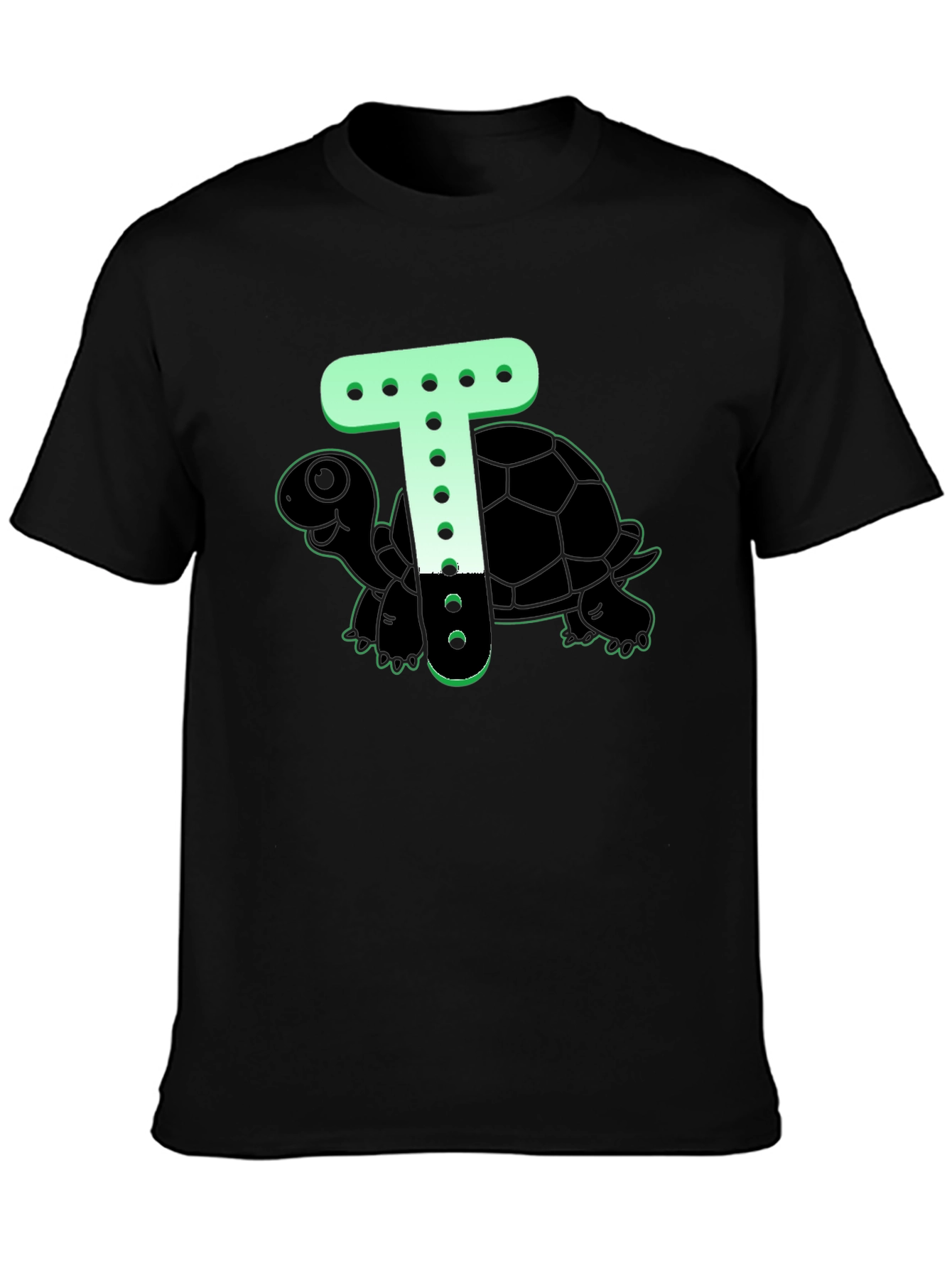 Turtle T-Shirt - Cartoon Letter Design