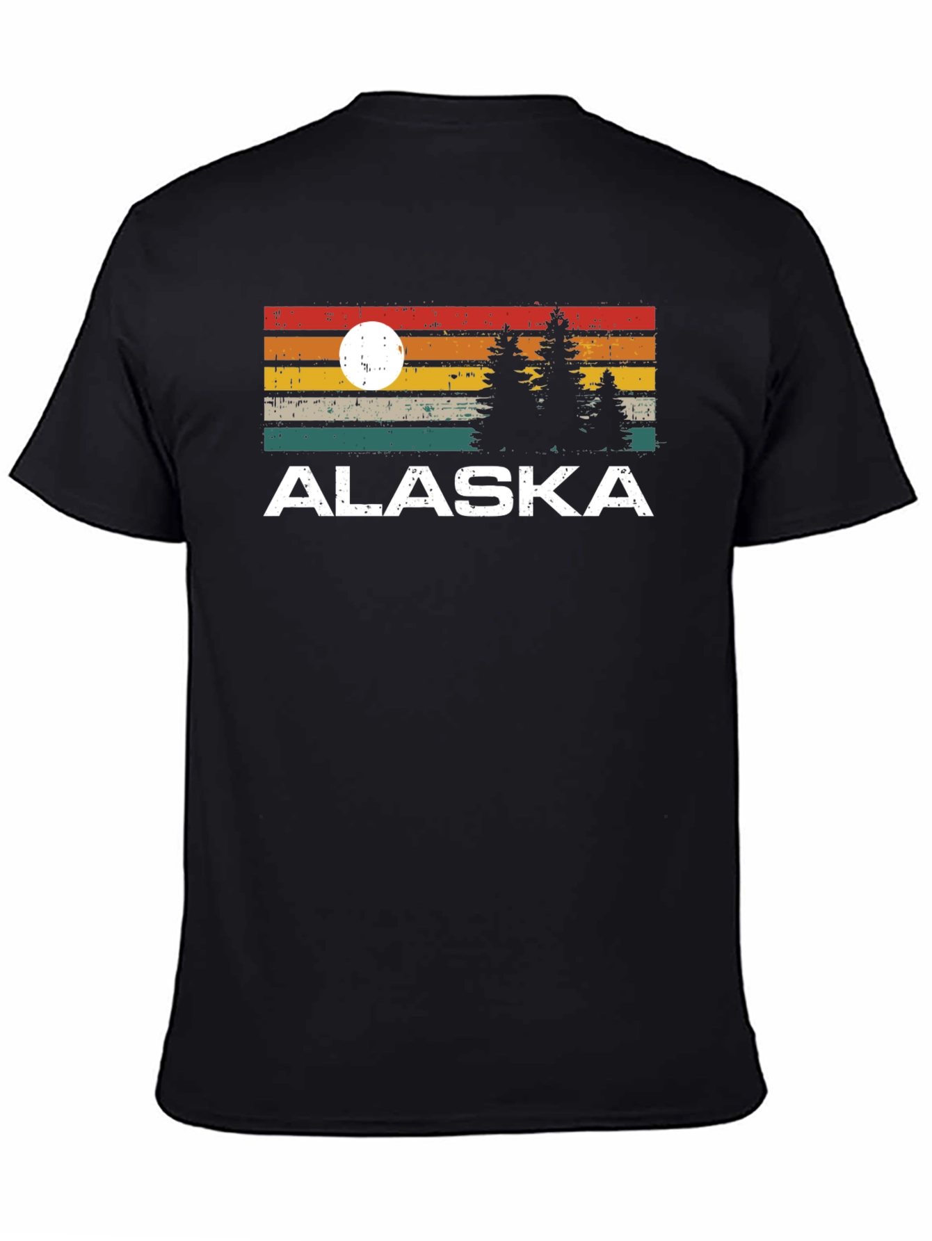 Alaska Graphic Tee Retro Style Black T-Shirt