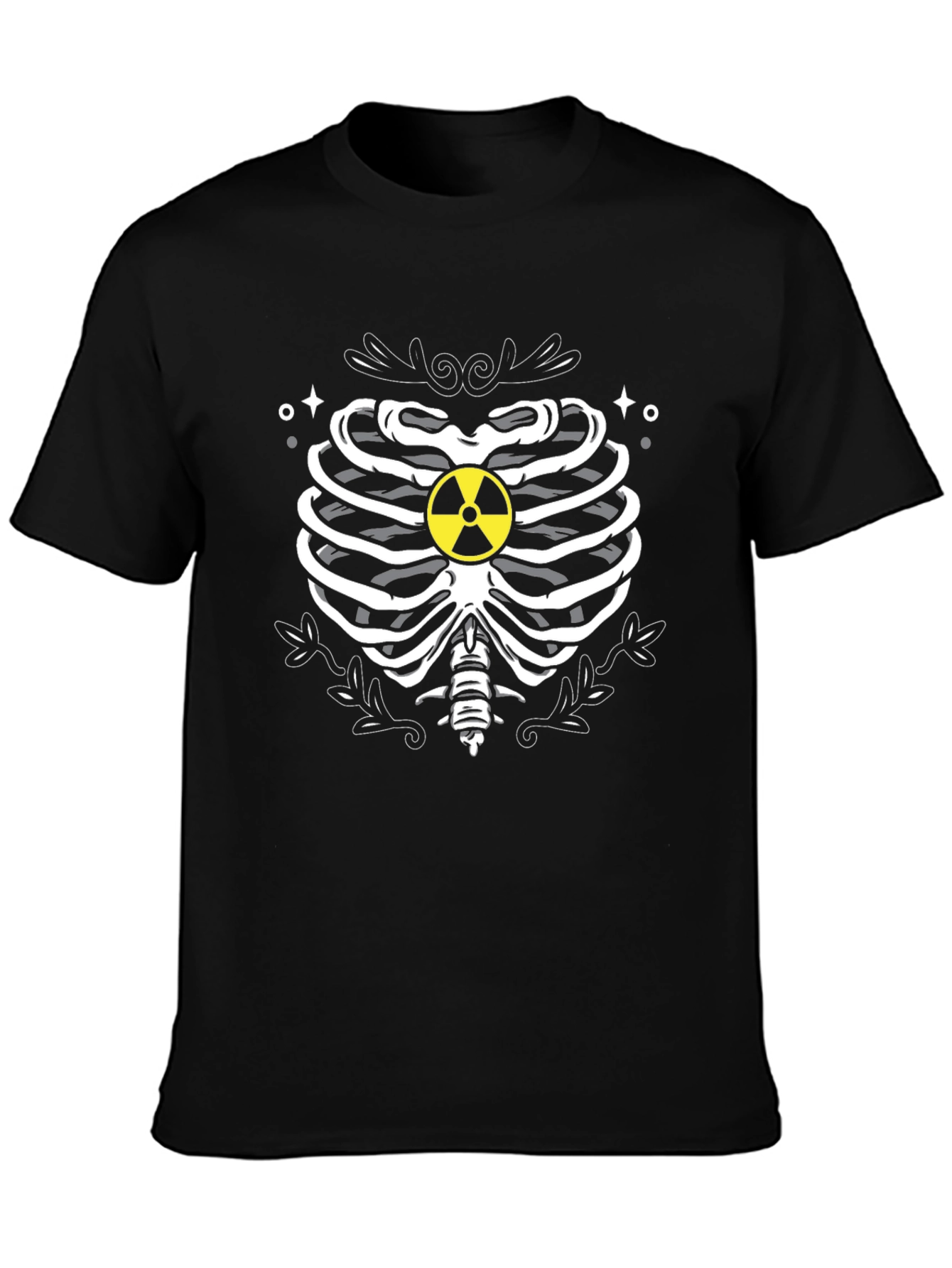 Radioactive Ribcage Graphic T-Shirt - Black