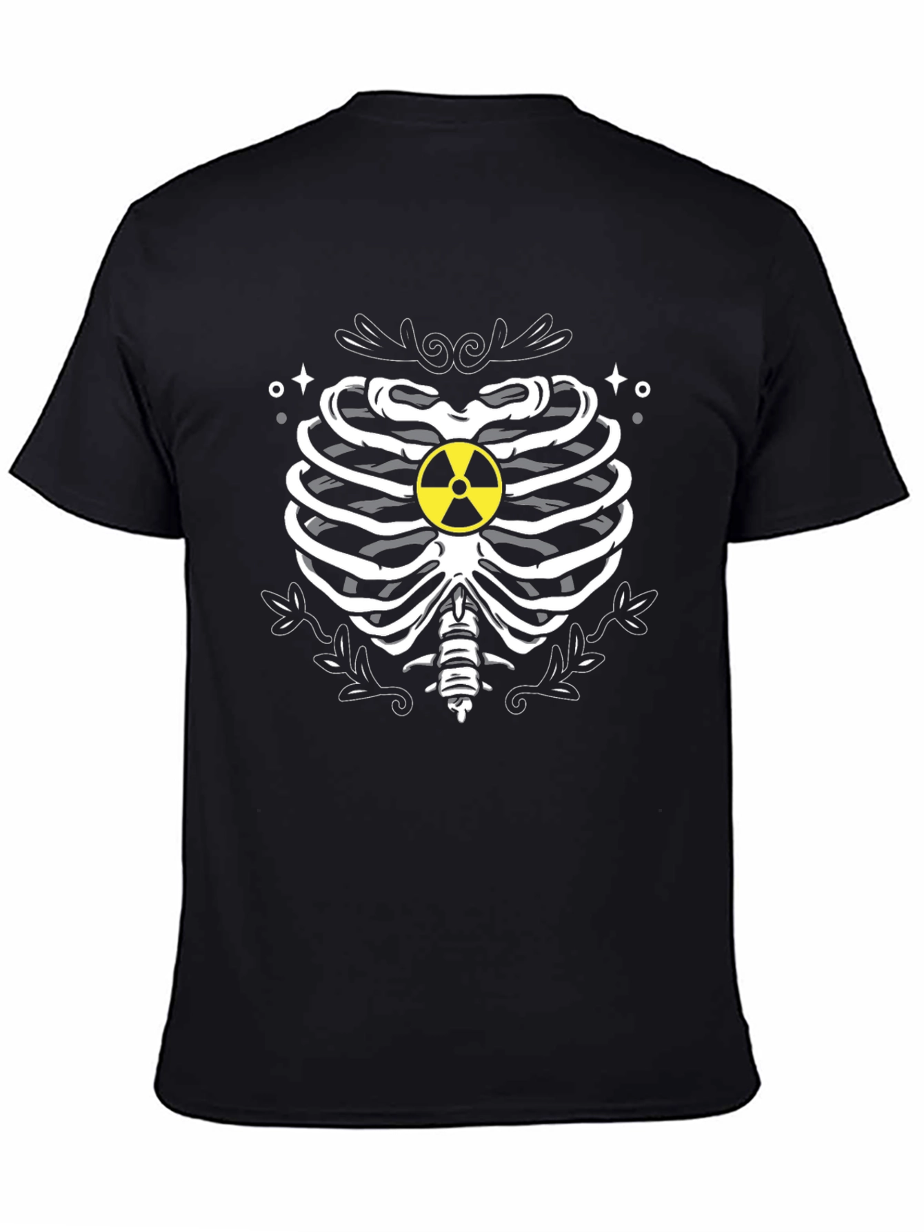Radioactive Ribcage Graphic T-Shirt - Black