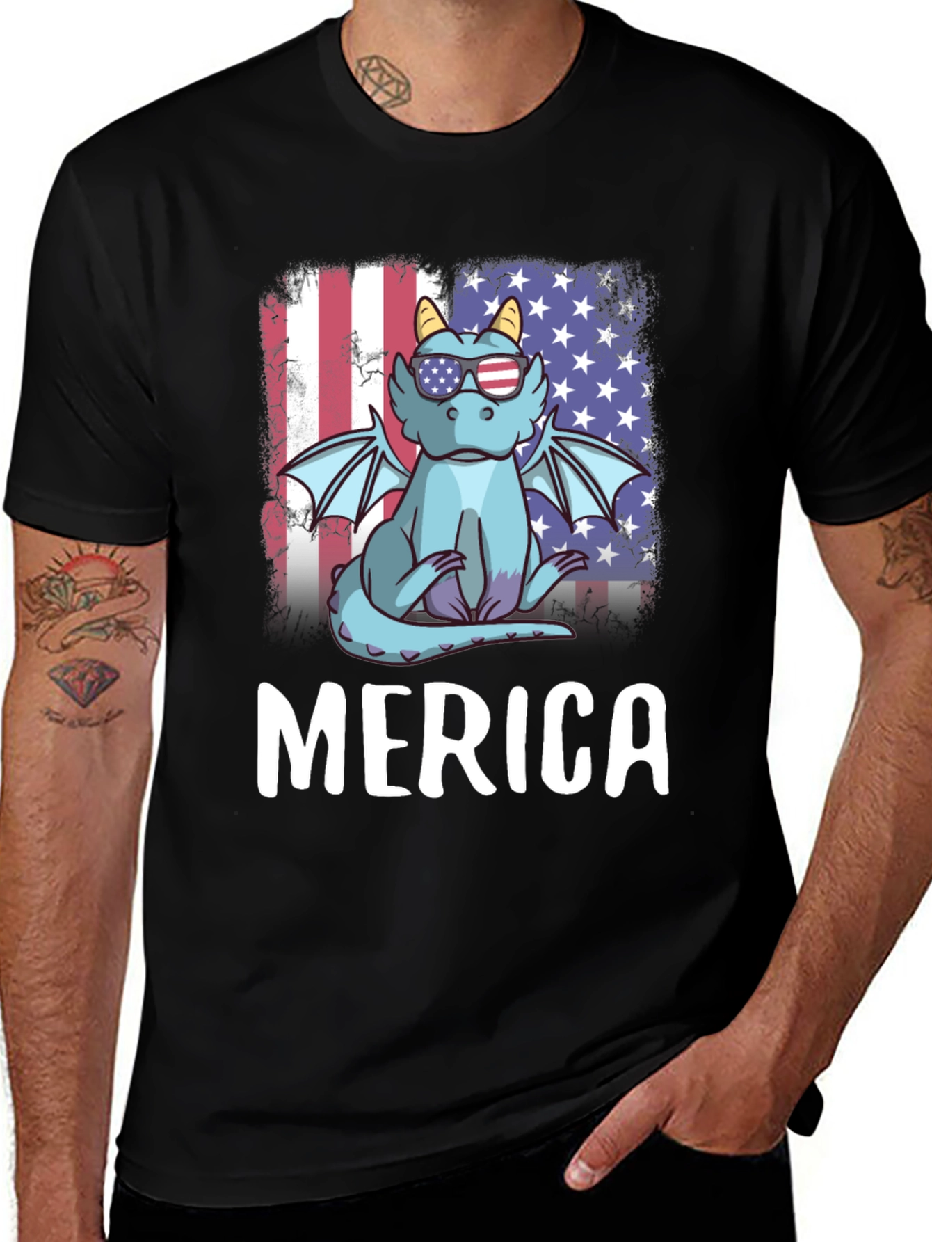 Patriotic Dragon Merica T-Shirt
