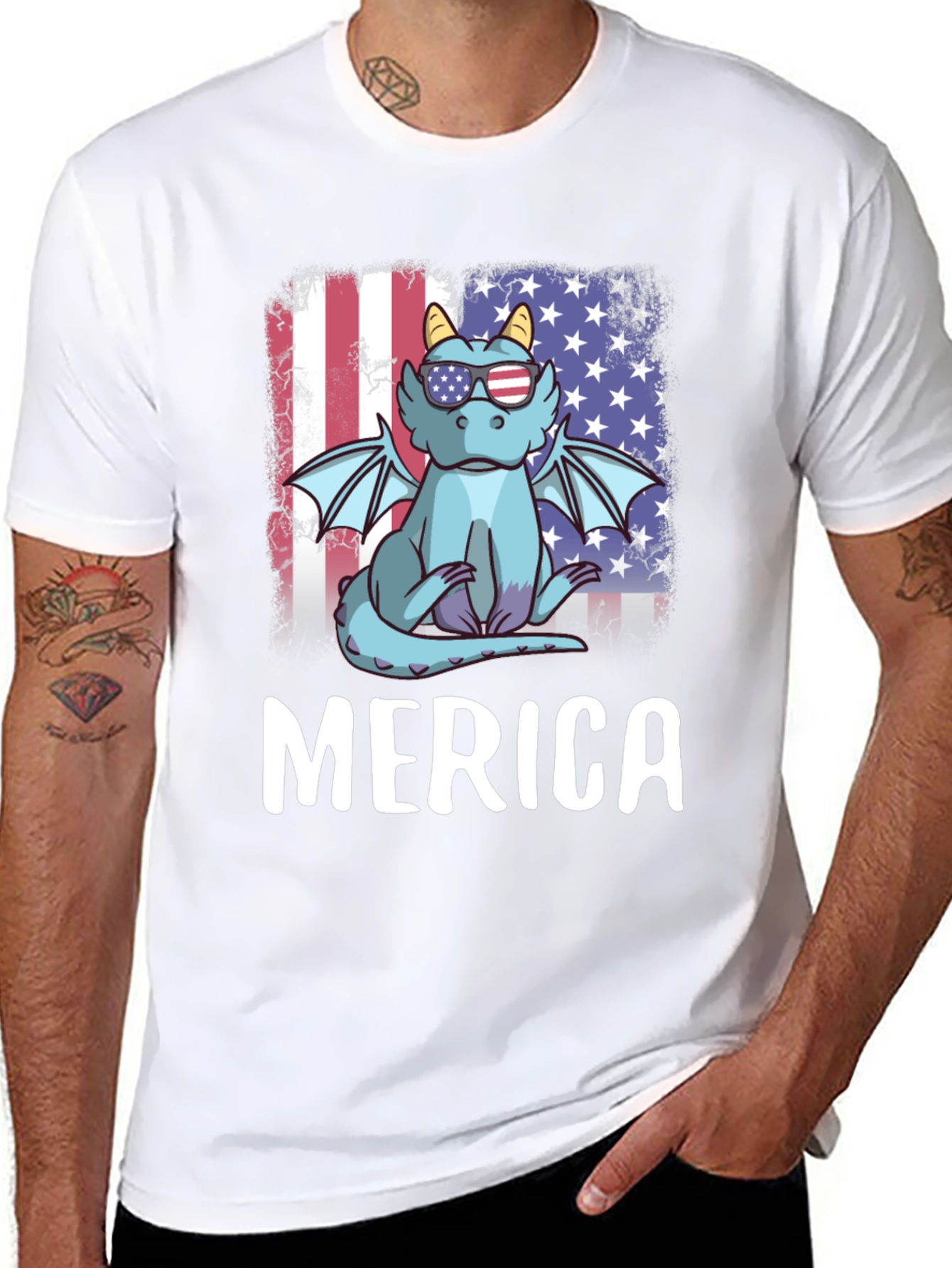 Patriotic Dragon Merica T-Shirt