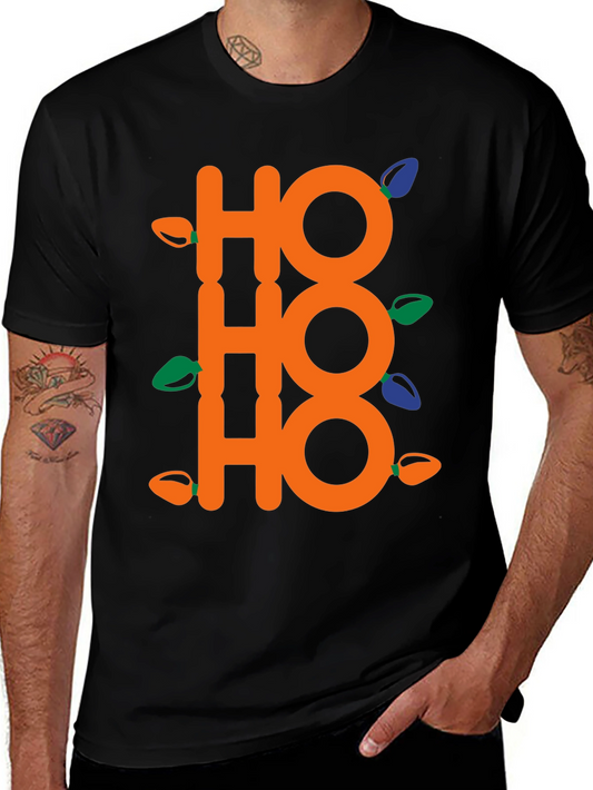 Festive Ho Ho Ho Christmas Lights T-Shirt