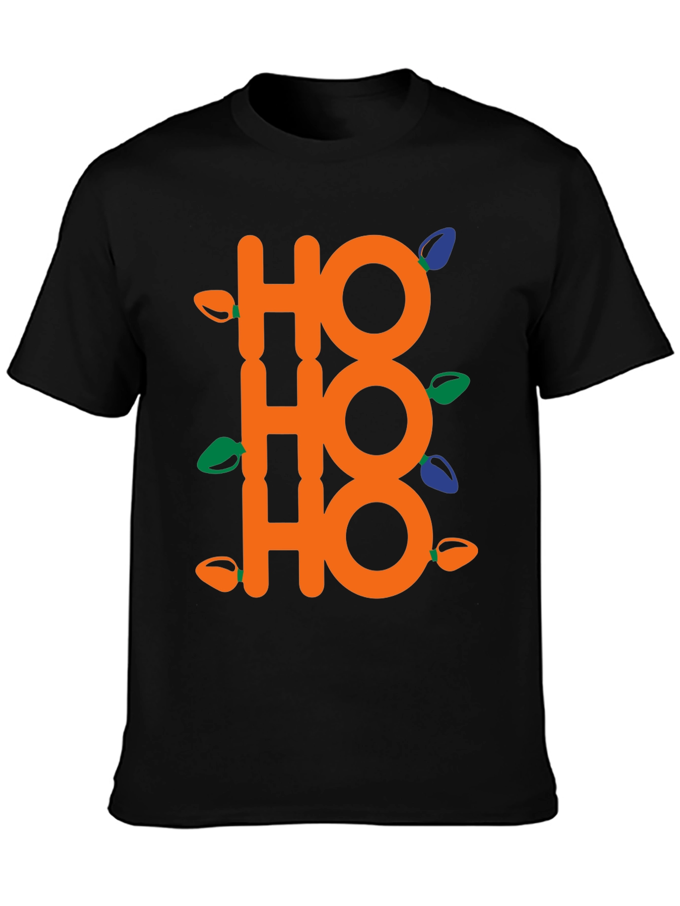 Festive Ho Ho Ho Christmas Lights T-Shirt