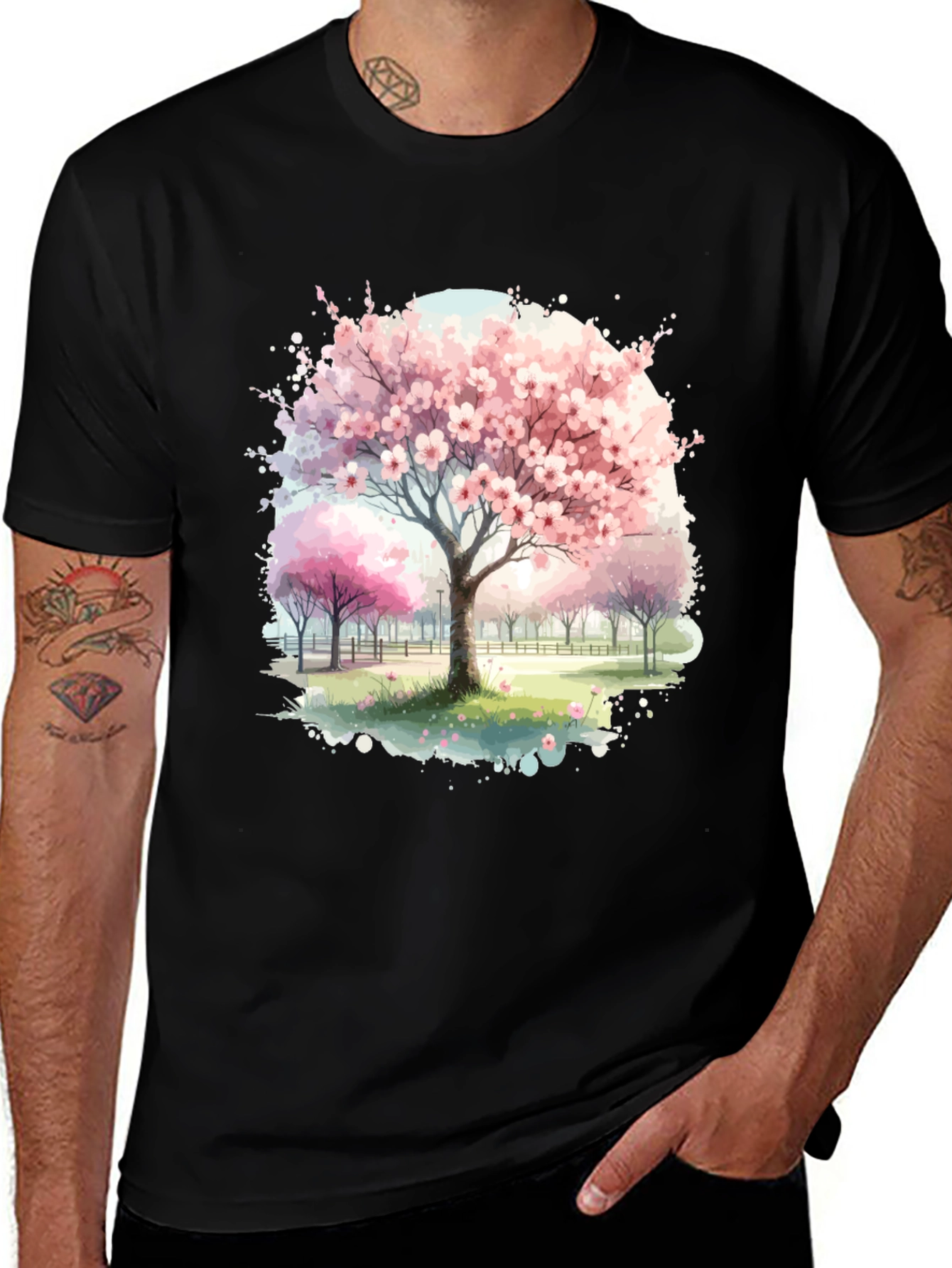 Cherry Blossom Tree Graphic Tee