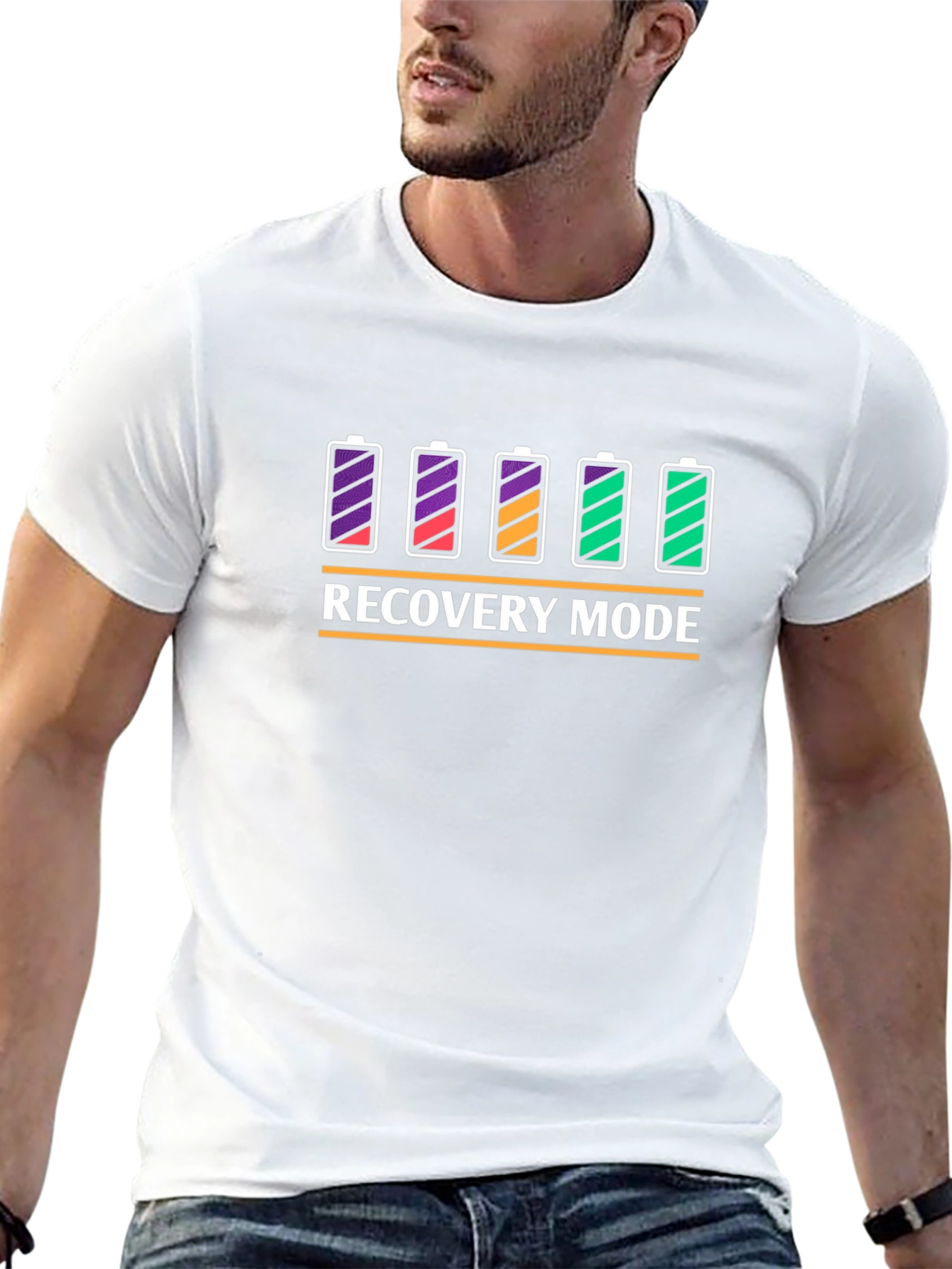 Recovery Mode Graphic T-Shirt - Battery Life Design