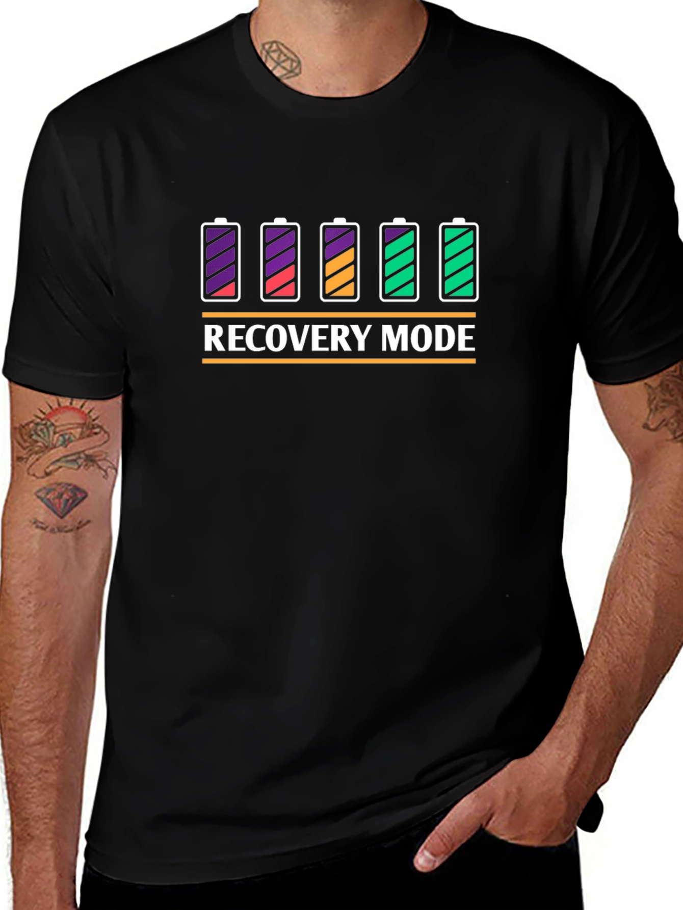 Recovery Mode Graphic T-Shirt - Battery Life Design