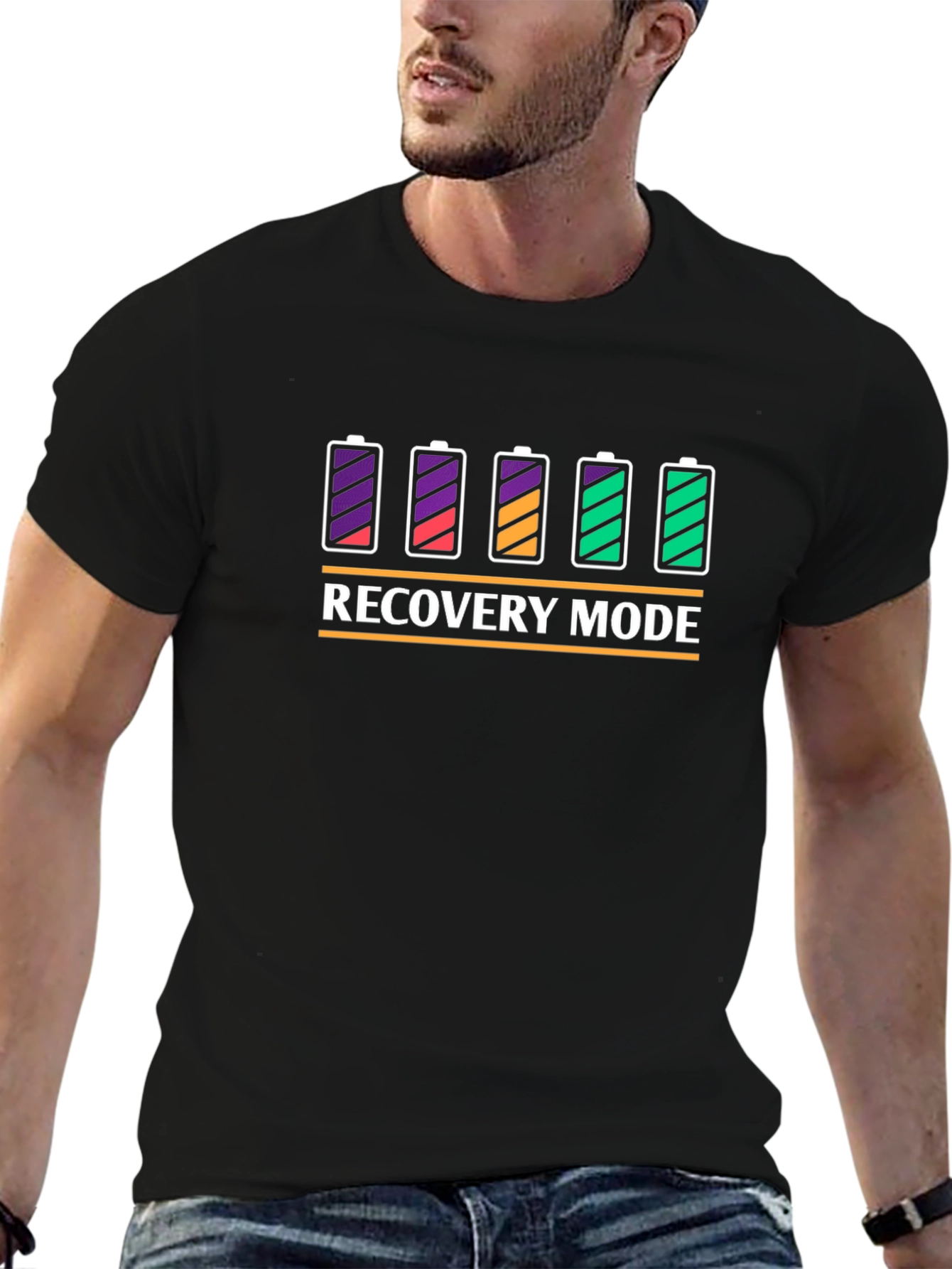 Recovery Mode Graphic T-Shirt - Battery Life Design