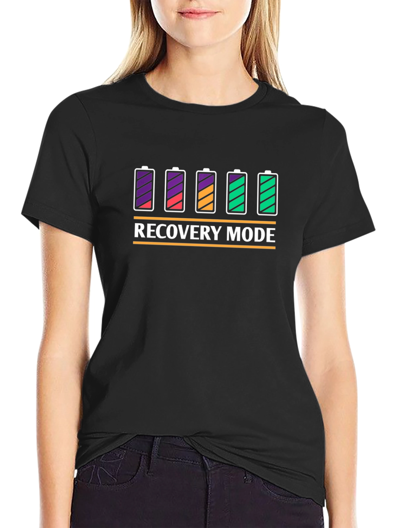Recovery Mode Graphic T-Shirt - Battery Life Design