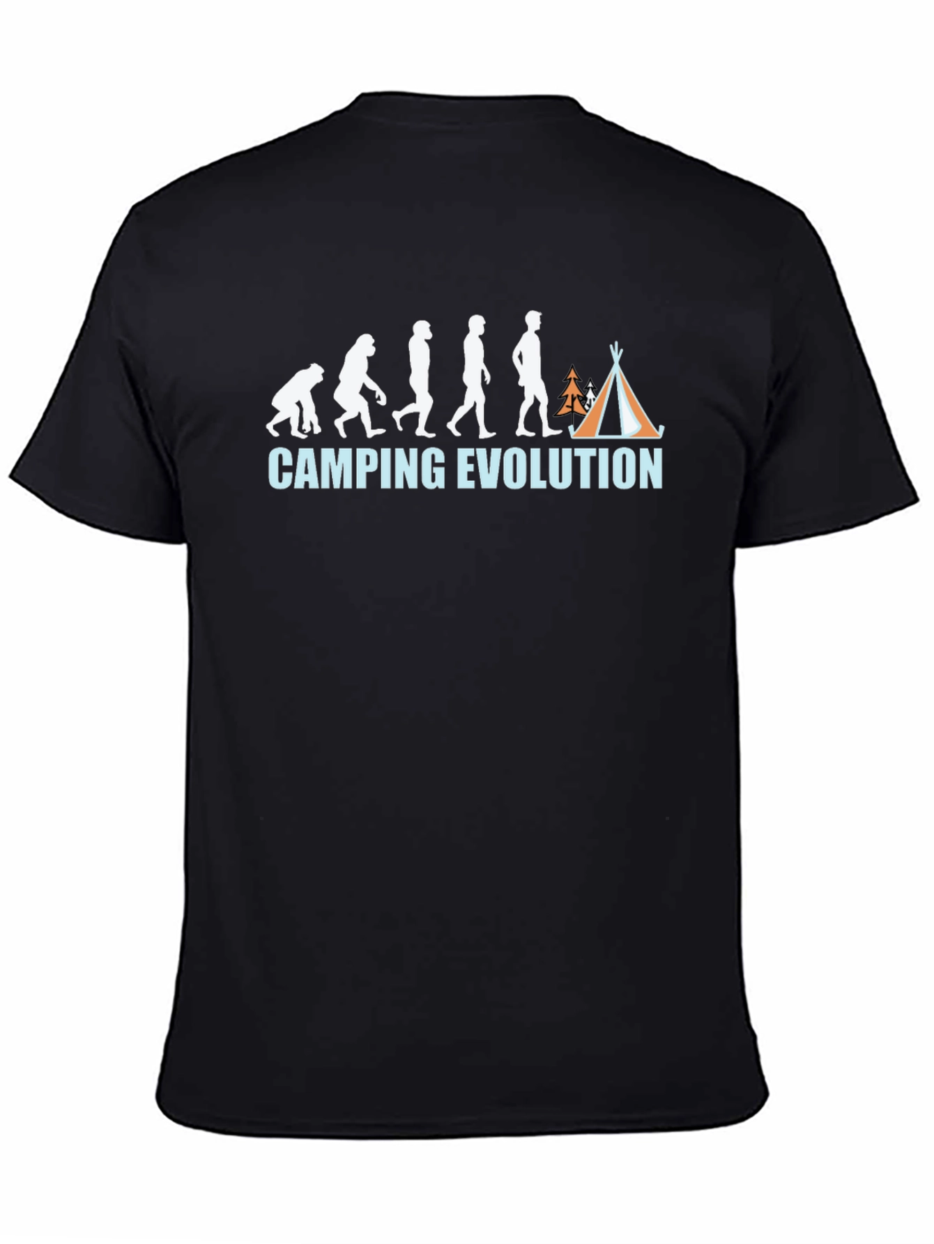 Camping Evolution T-Shirt - Funny Outdoor Adventure Tee