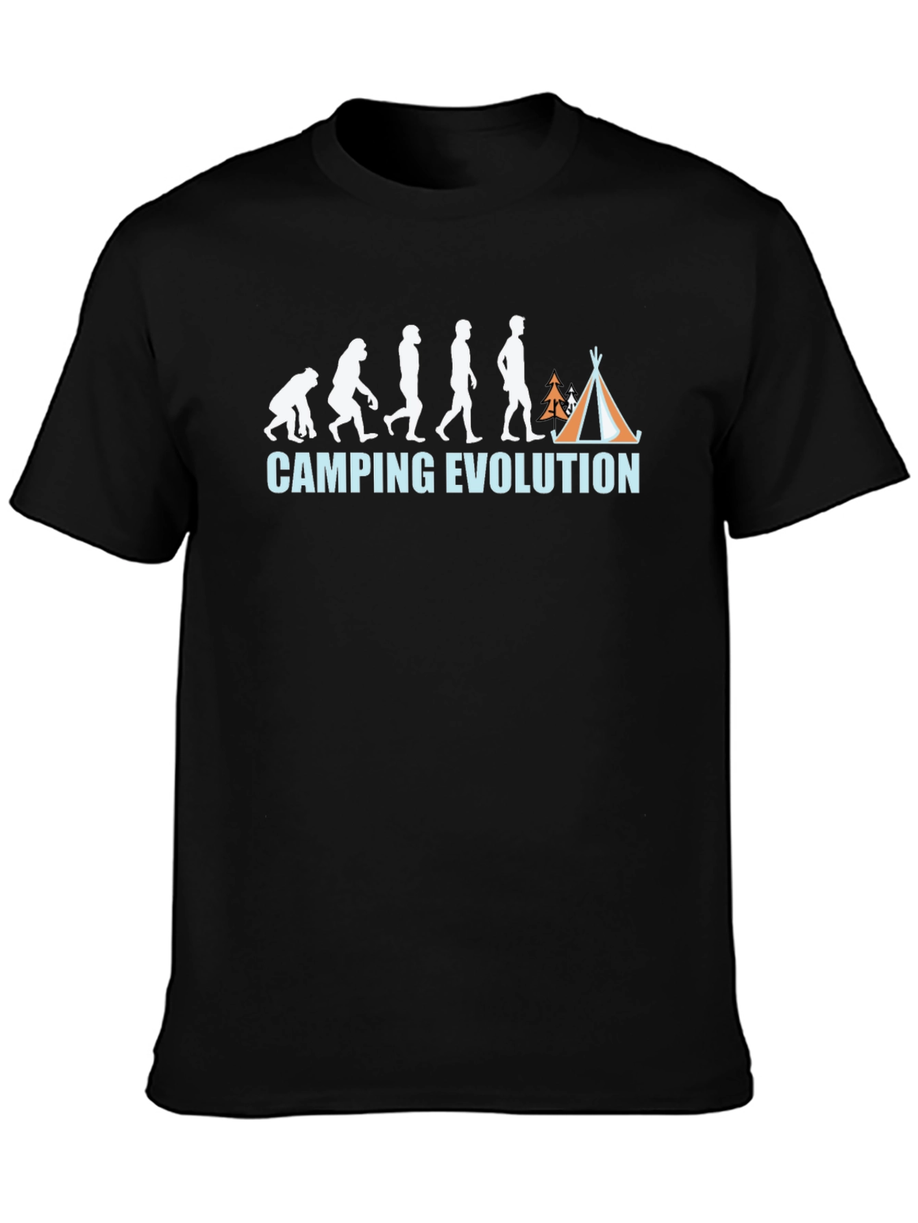 Camping Evolution T-Shirt - Funny Outdoor Adventure Tee