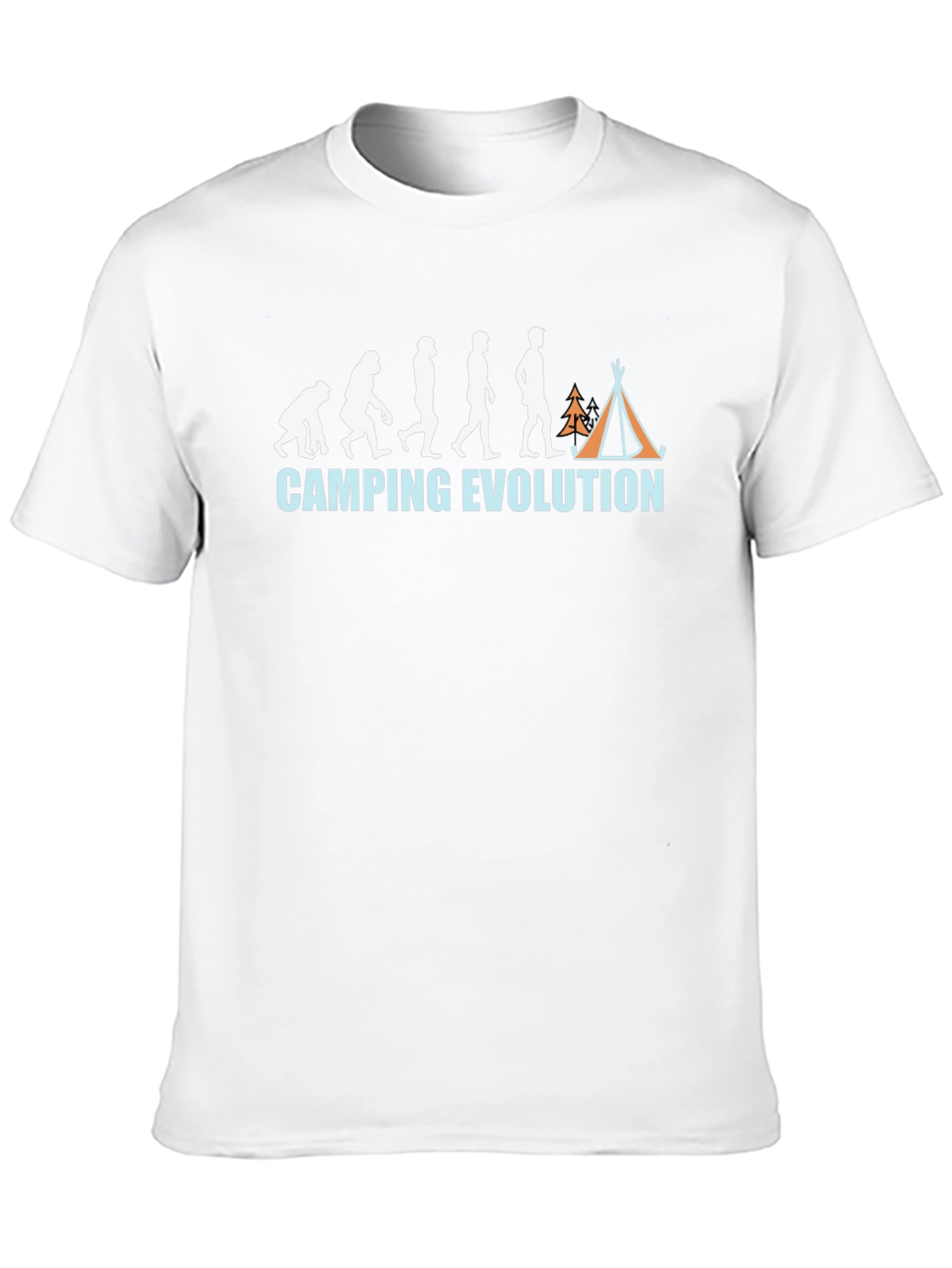 Camping Evolution T-Shirt - Funny Outdoor Adventure Tee