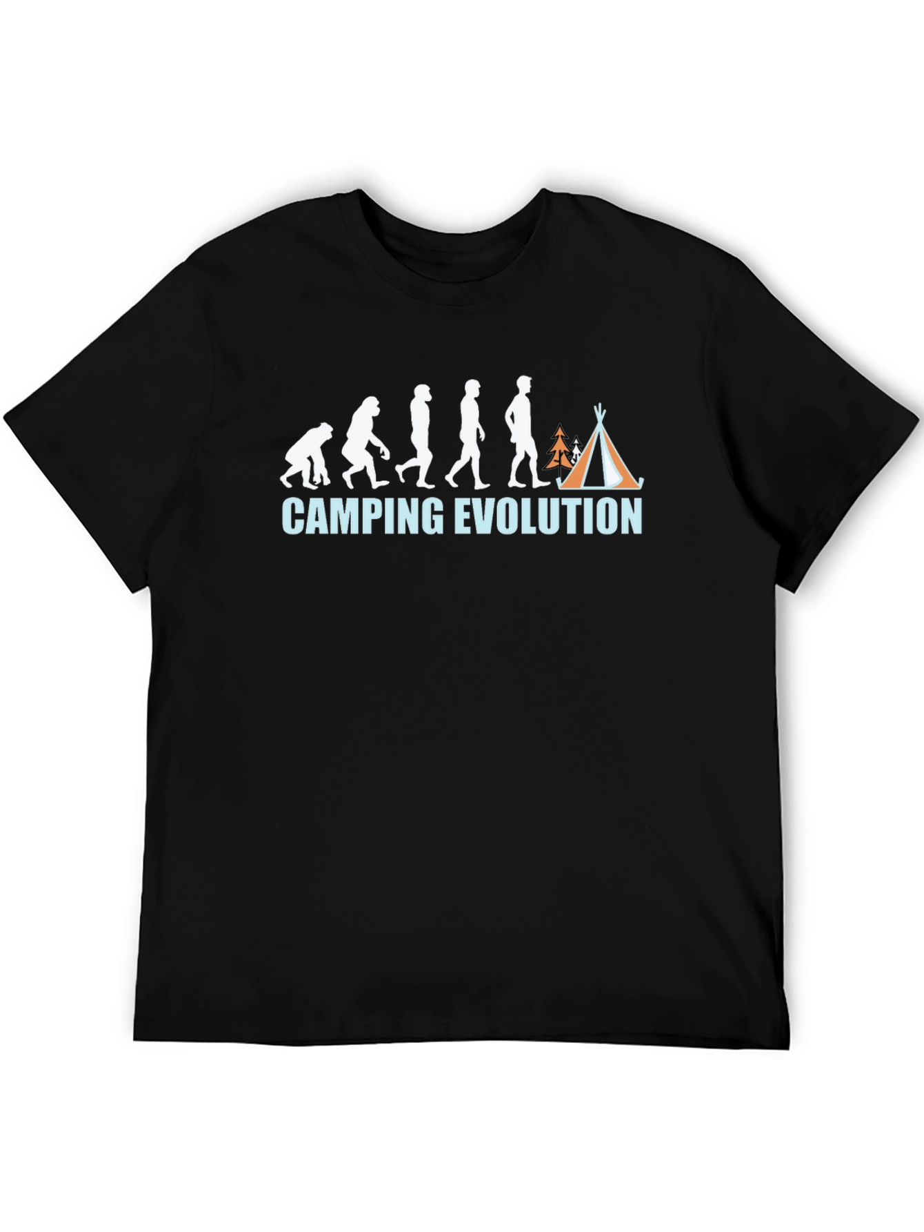 Camping Evolution T-Shirt - Funny Outdoor Adventure Tee