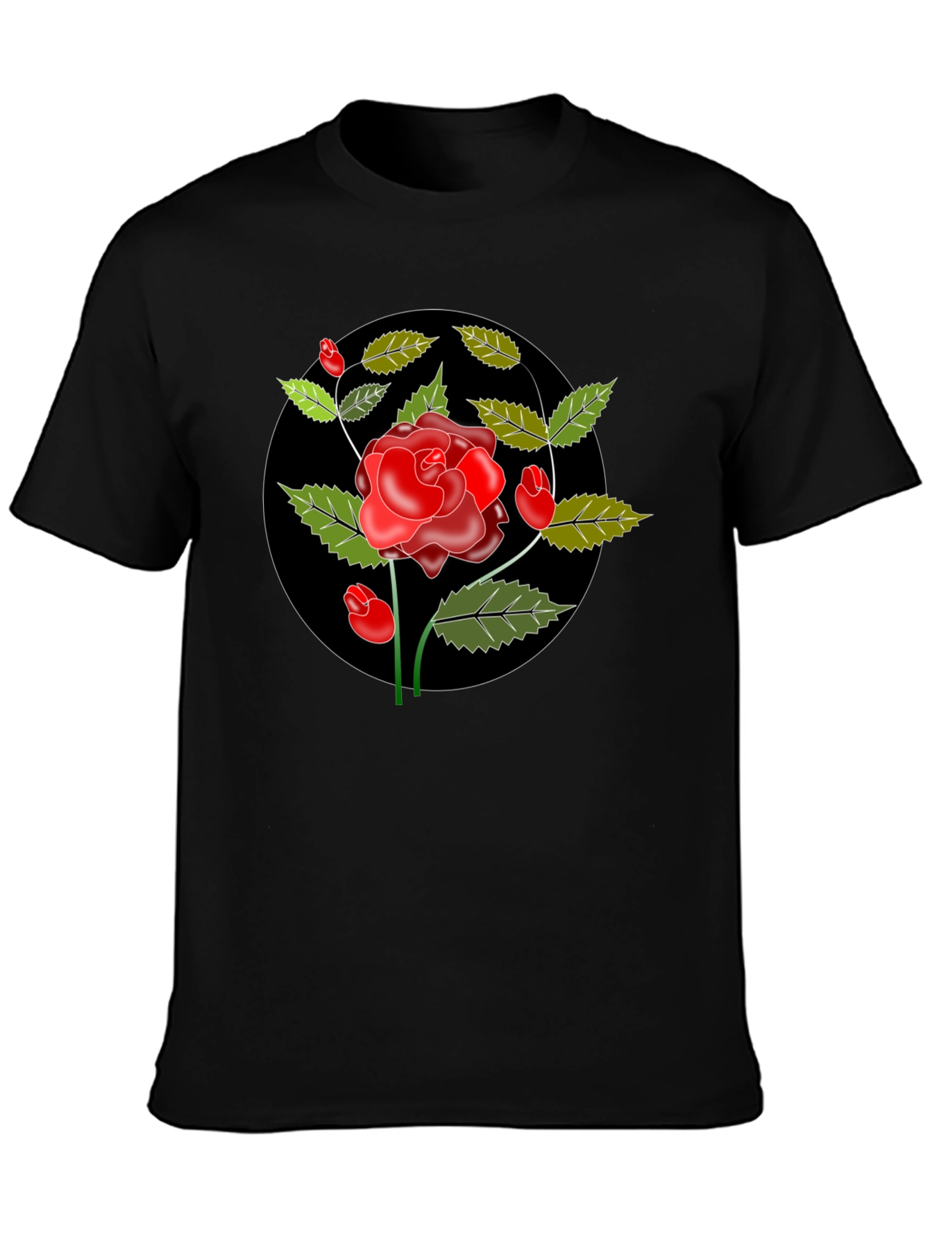 Black Rose Graphic Tee - Classic Style