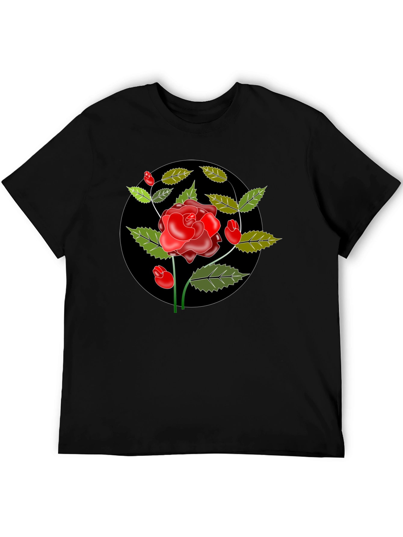 Black Rose Graphic Tee - Classic Style